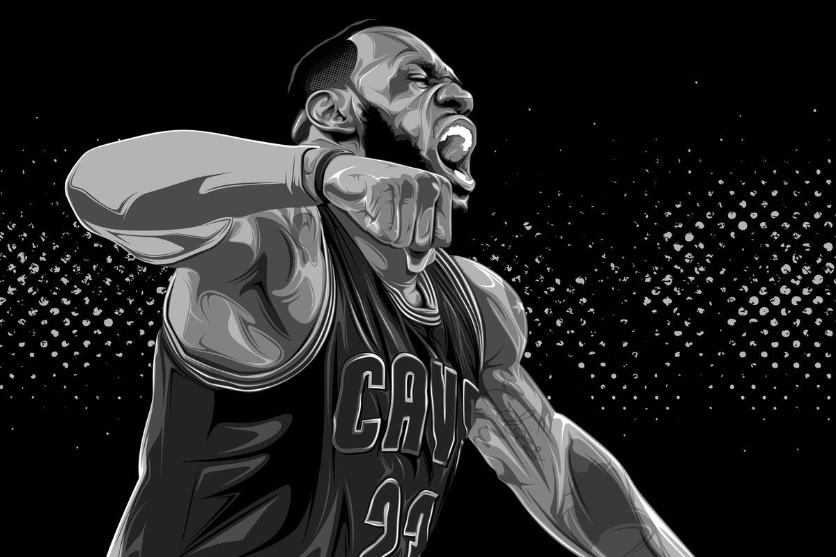 Lebron James Logo Black And White Wallpapers Wallpaper Cave