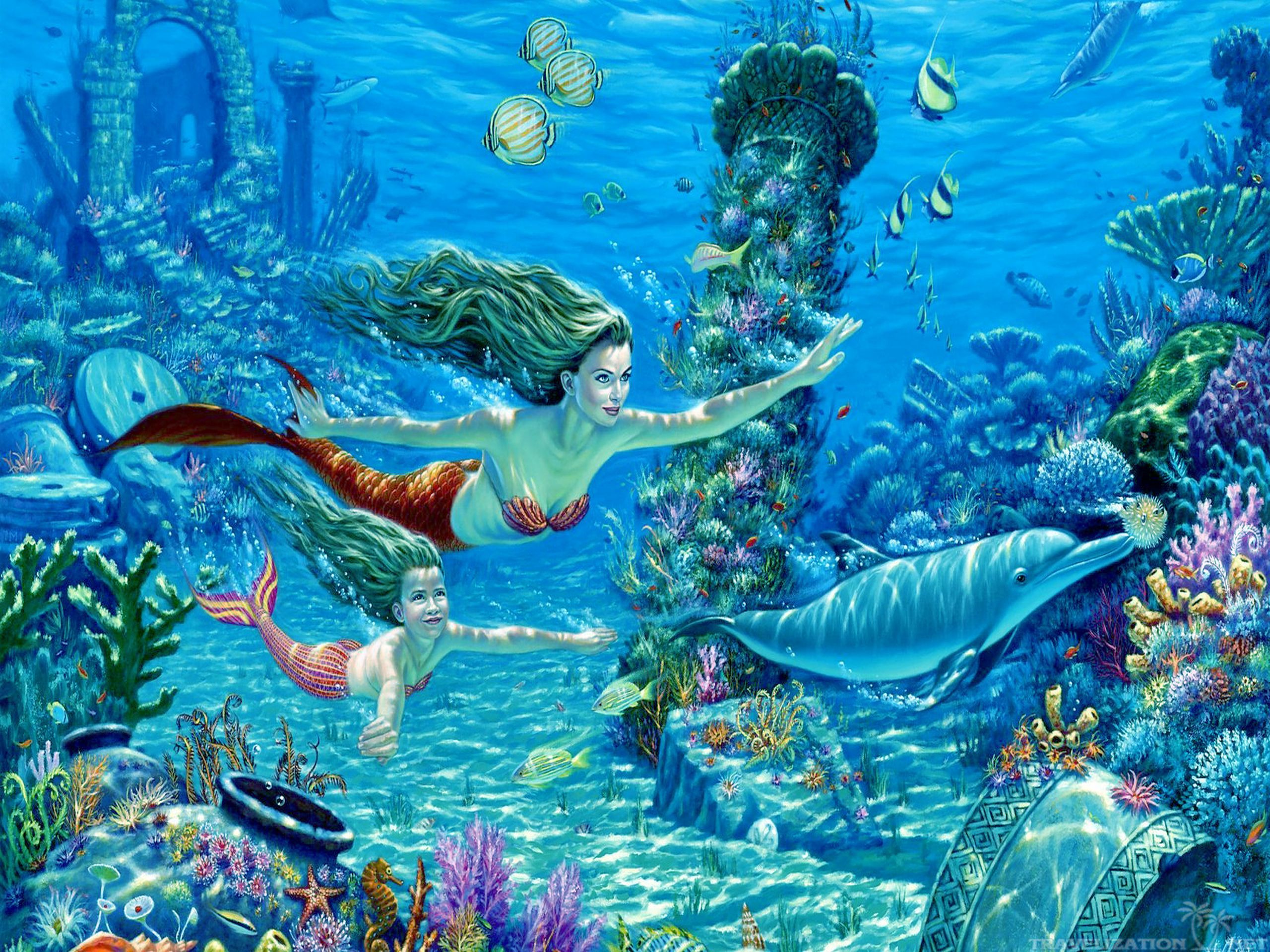 Underwater Mermaid Wallpapers Wallpaper Cave