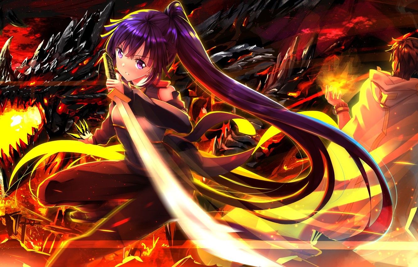 Anime Fire Woman Wallpapers Wallpaper Cave