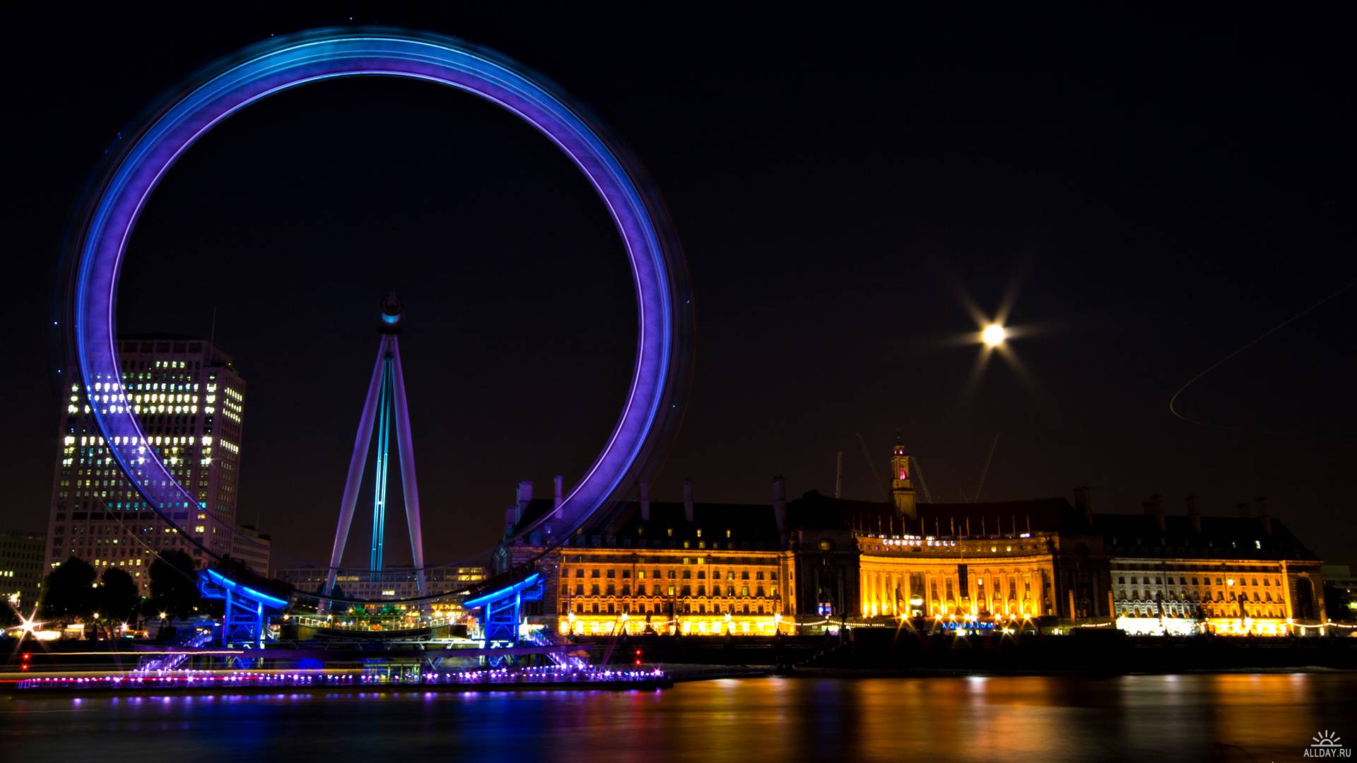 London Eye At Night Wallpapers Wallpaper Cave