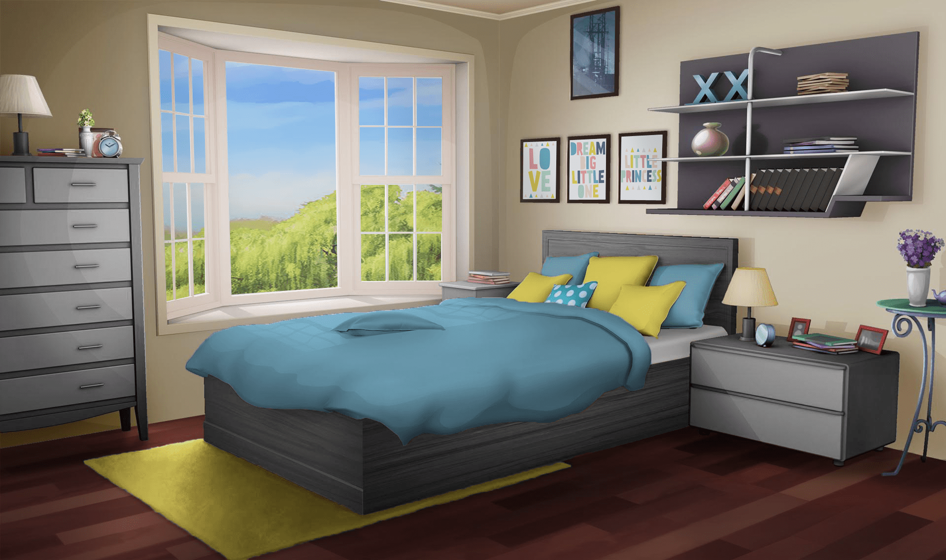 Anime Bedroom Bed Wallpapers Wallpaper Cave