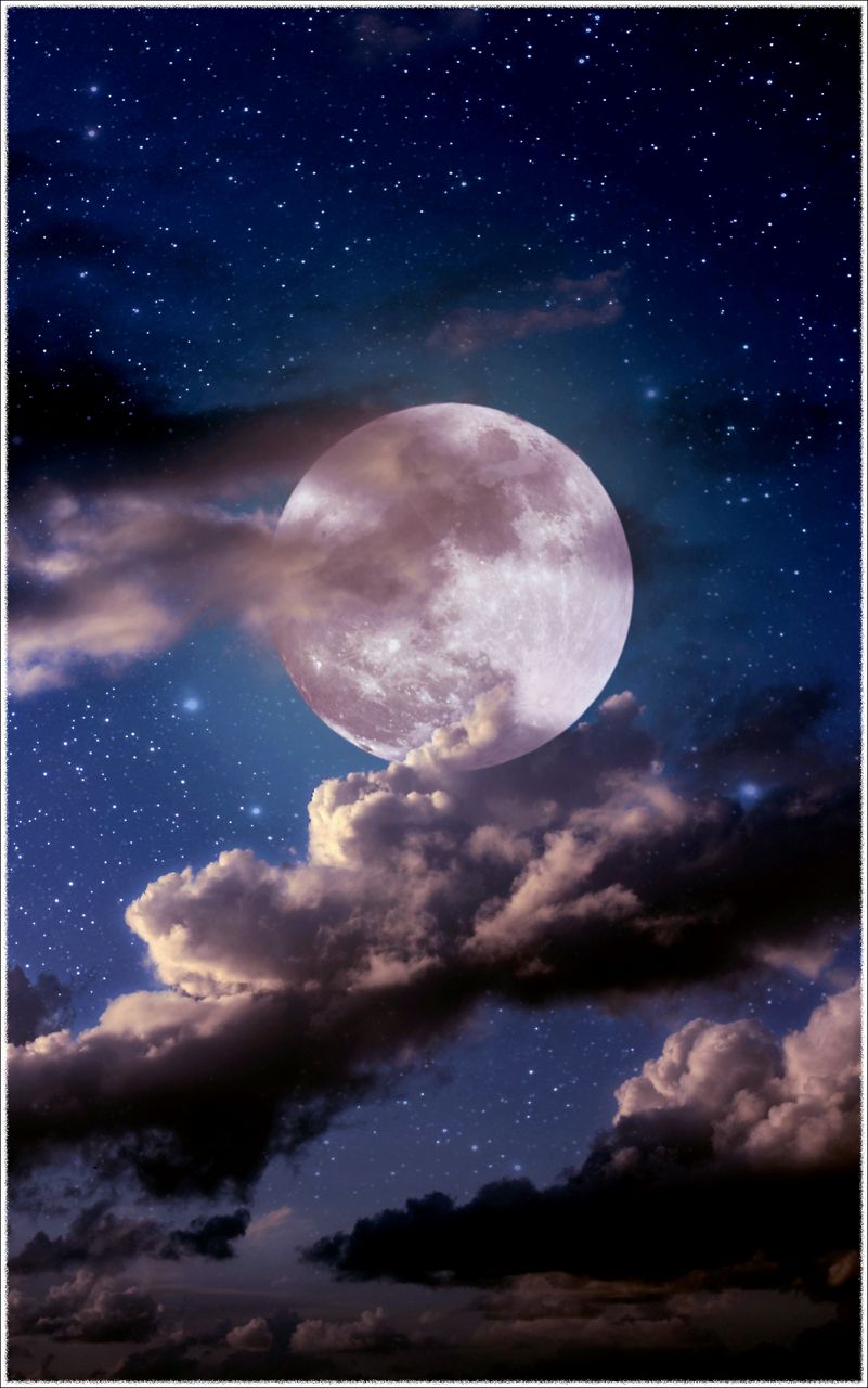 Moon Night Sky Wallpapers Wallpaper Cave