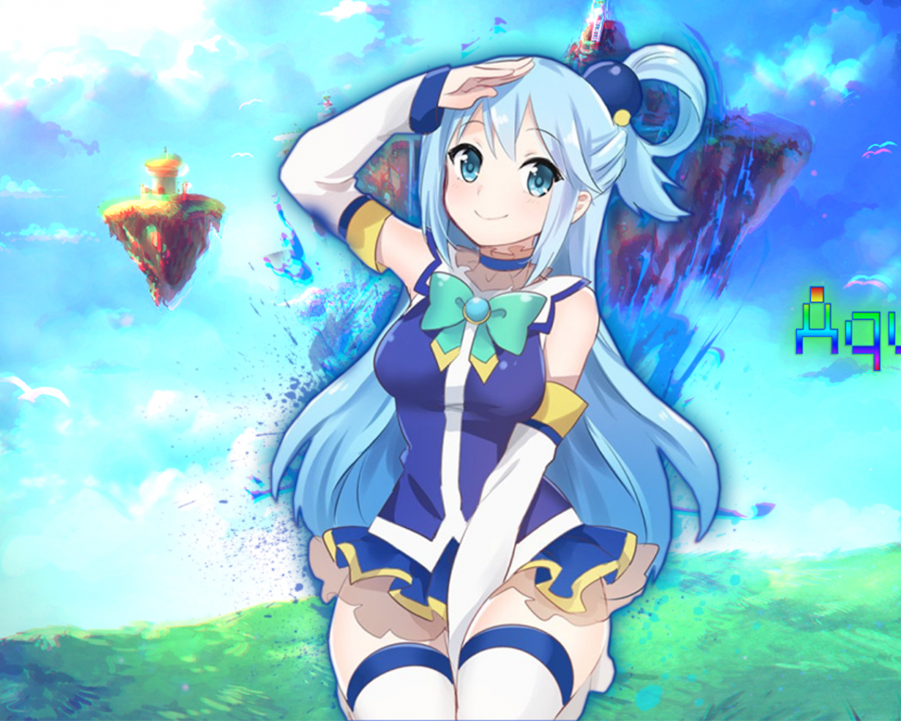 Konosuba Aqua Desktop Wallpapers Wallpaper Cave