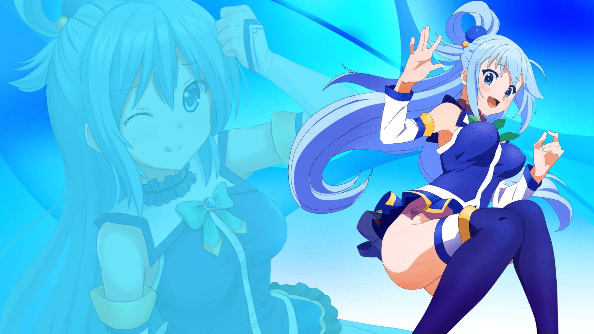 Konosuba Aqua Desktop Wallpapers Wallpaper Cave