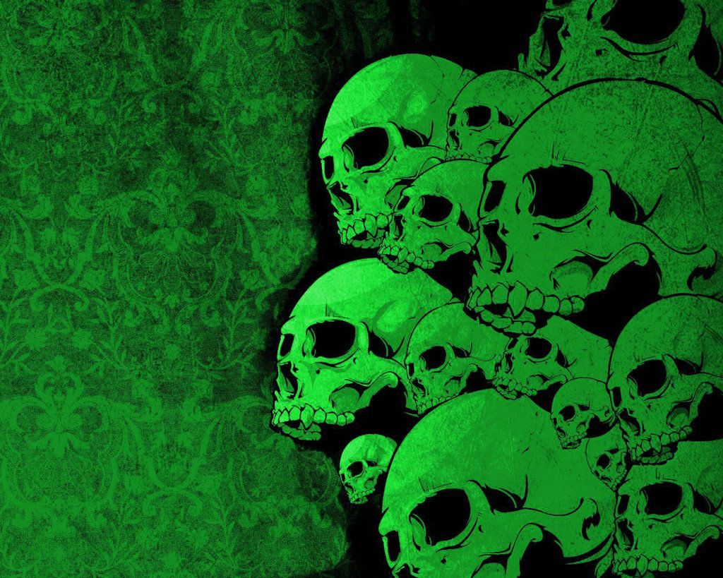 Green Skull Desktop Wallpapers Wallpaper Cave