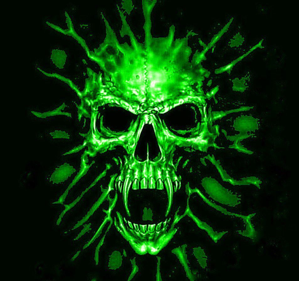 Green Skull Desktop Wallpapers Wallpaper Cave