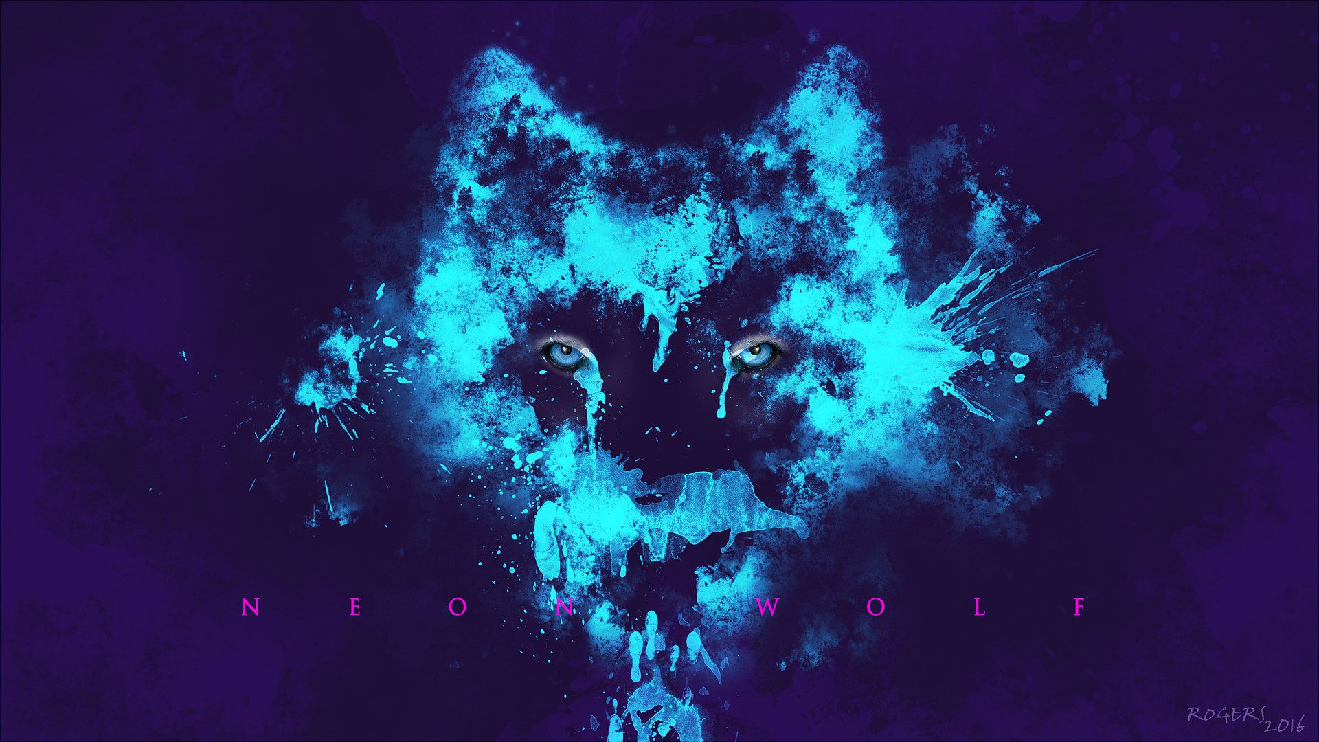 Neon Wolf Desktop Wallpapers Wallpaper Cave