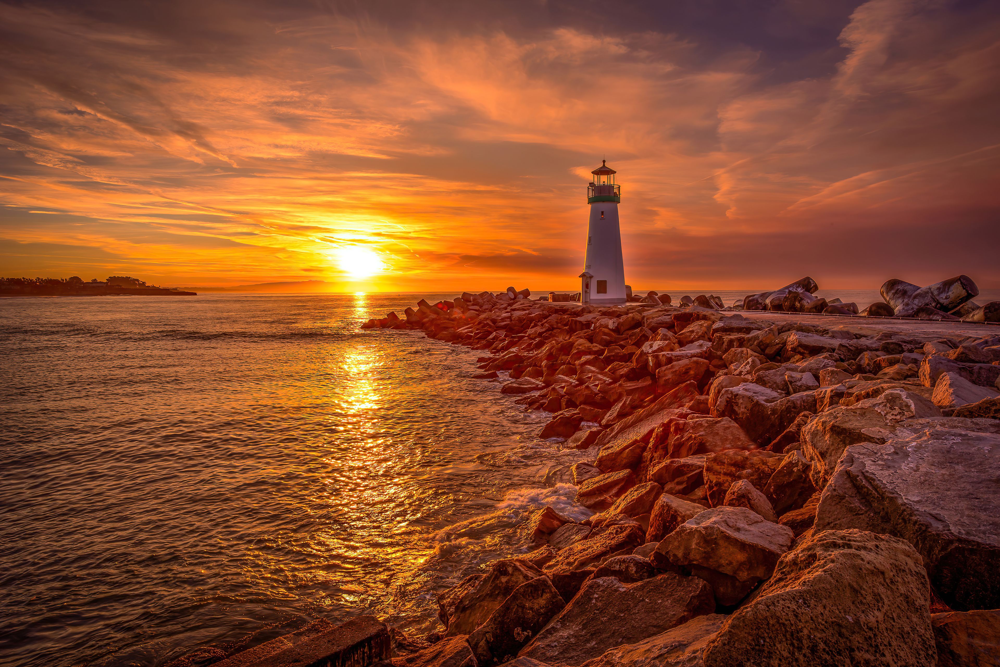 Lighthouse Sunrise And Sunset Wallpapers Wallpaper Cave