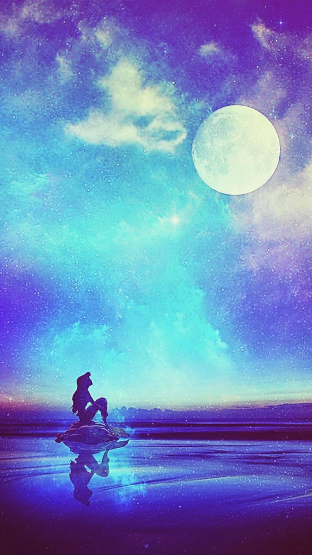 Blue Moon Mermaid Wallpapers Wallpaper Cave