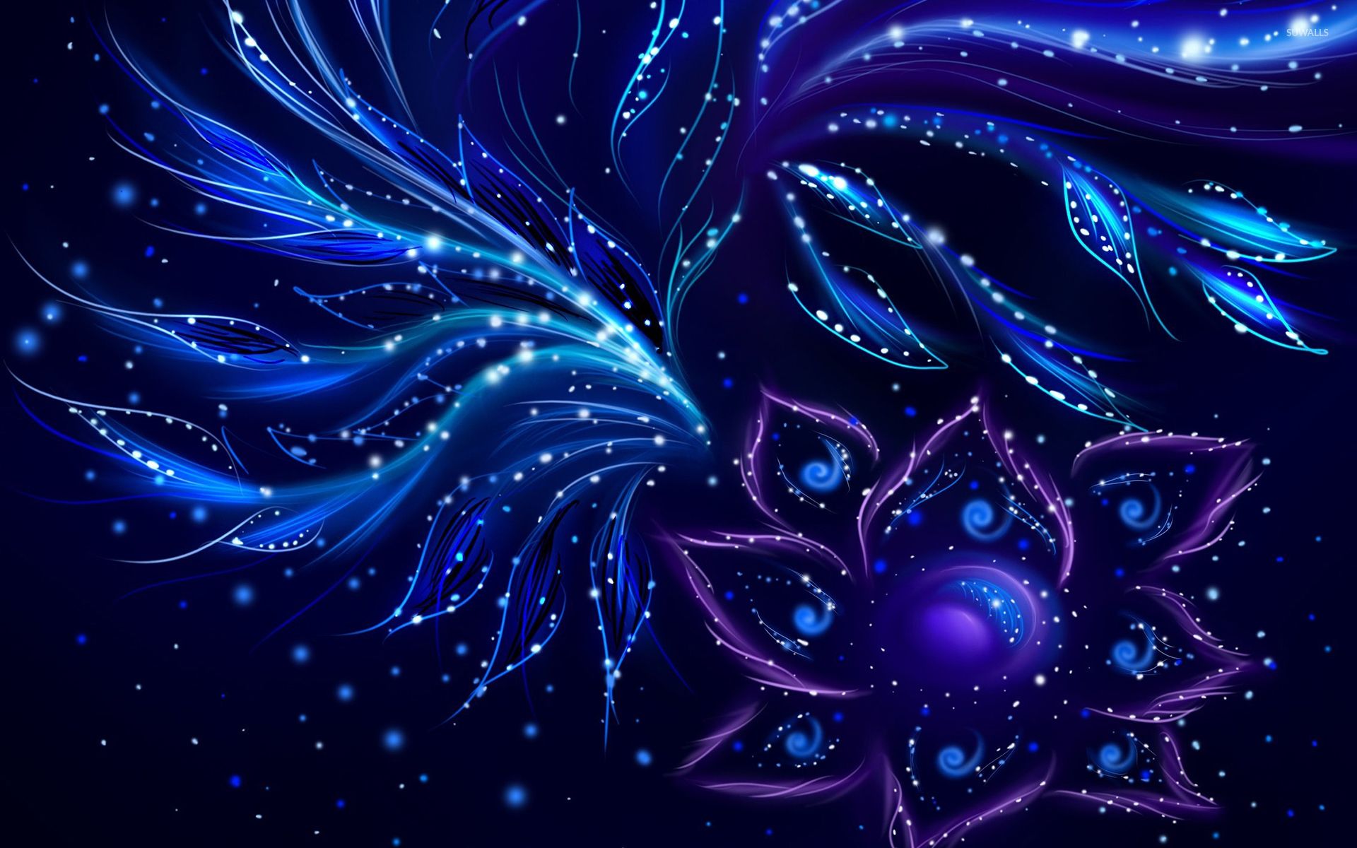 Purple Blue Flower Wallpapers Wallpaper Cave