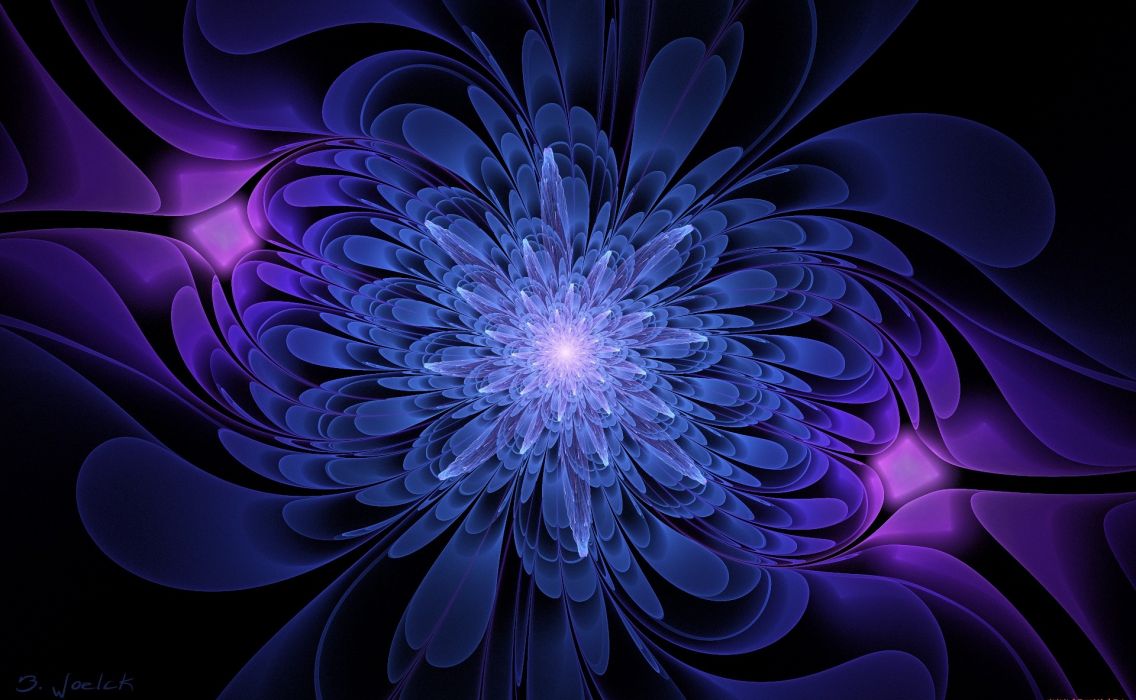 Purple Blue Flower Wallpapers Wallpaper Cave