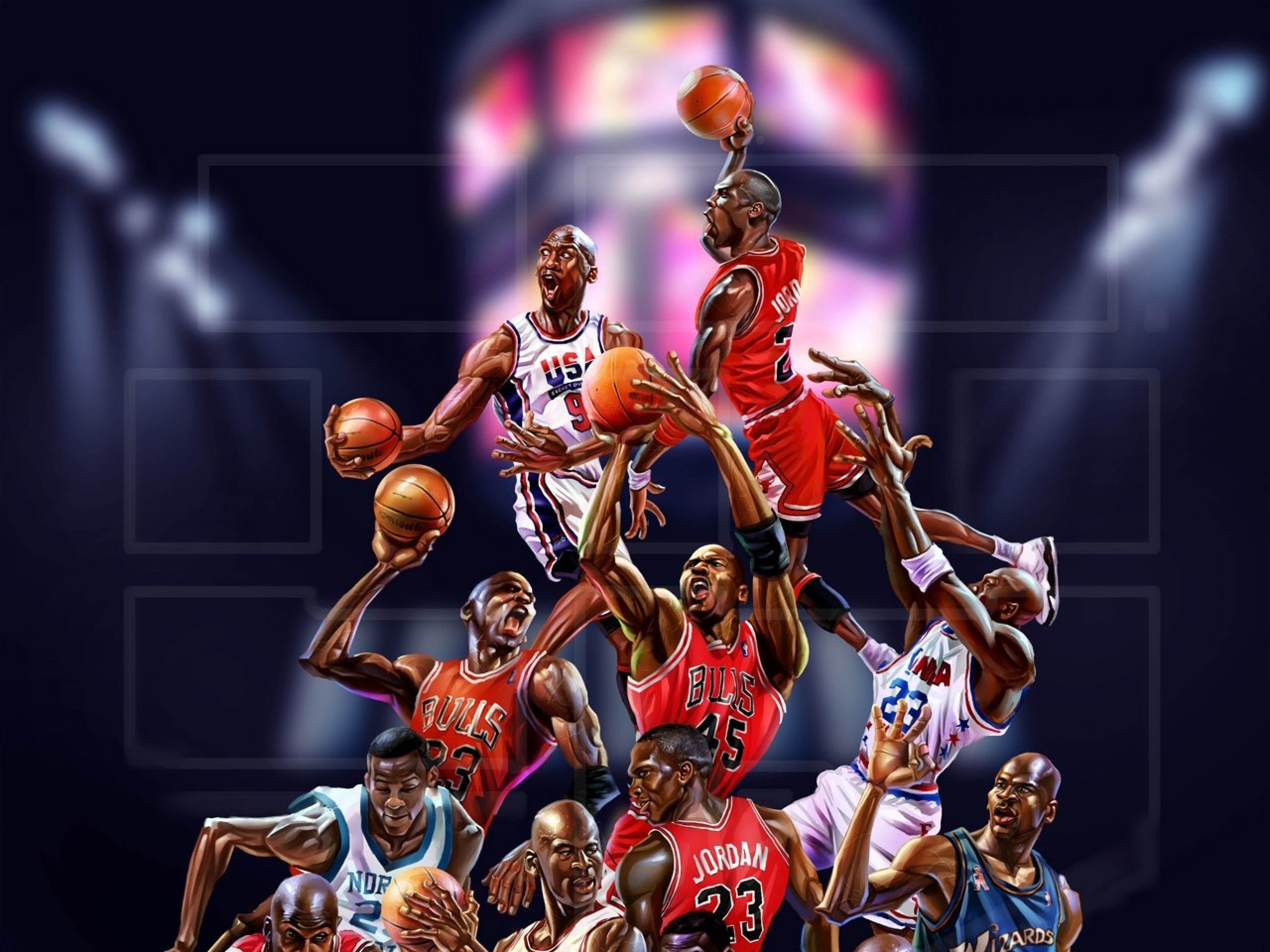 Cool Michael Jordan Cartoon Wallpapers Wallpaper Cave