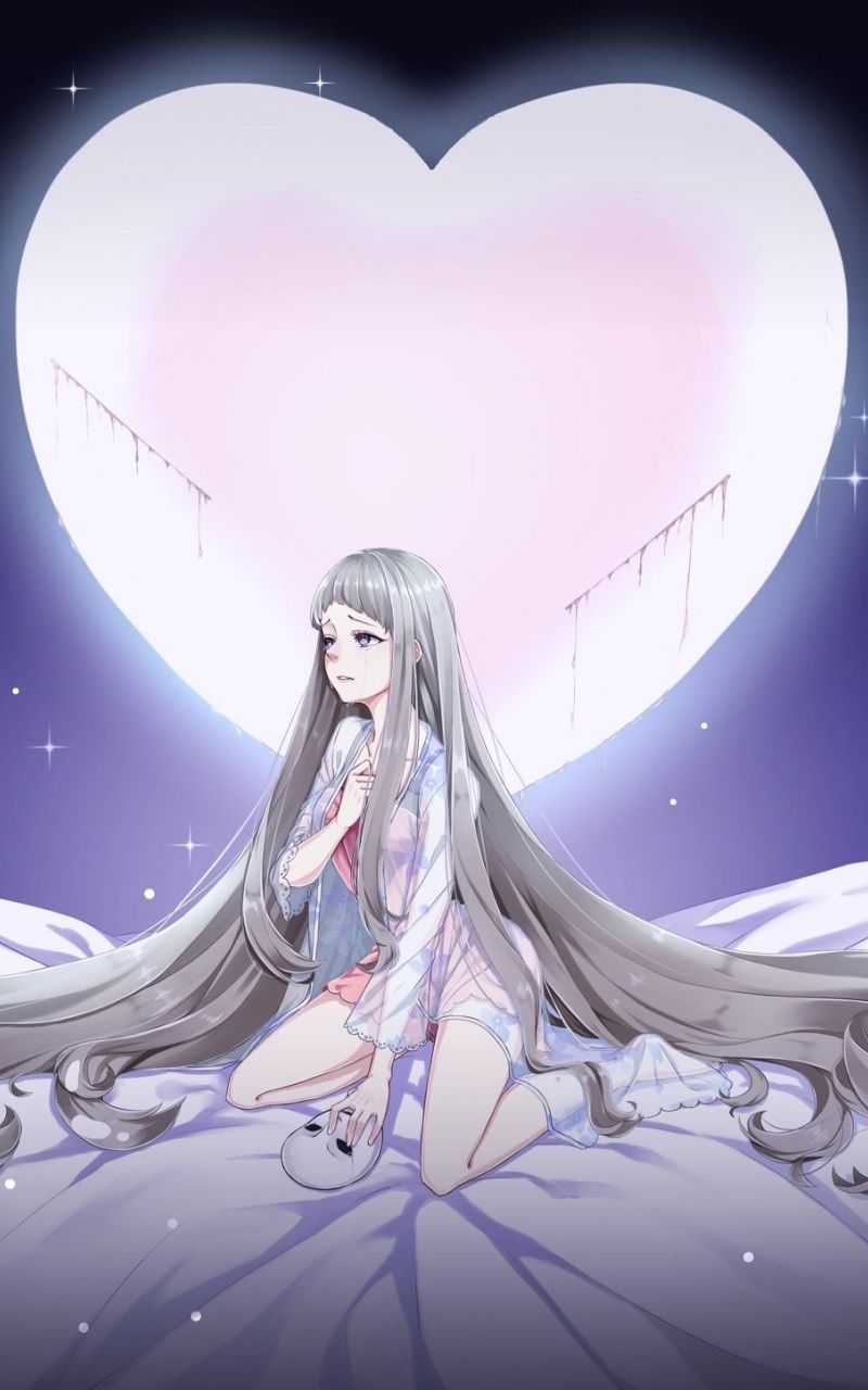 Anime Girl And The Moon Wallpapers Wallpaper Cave