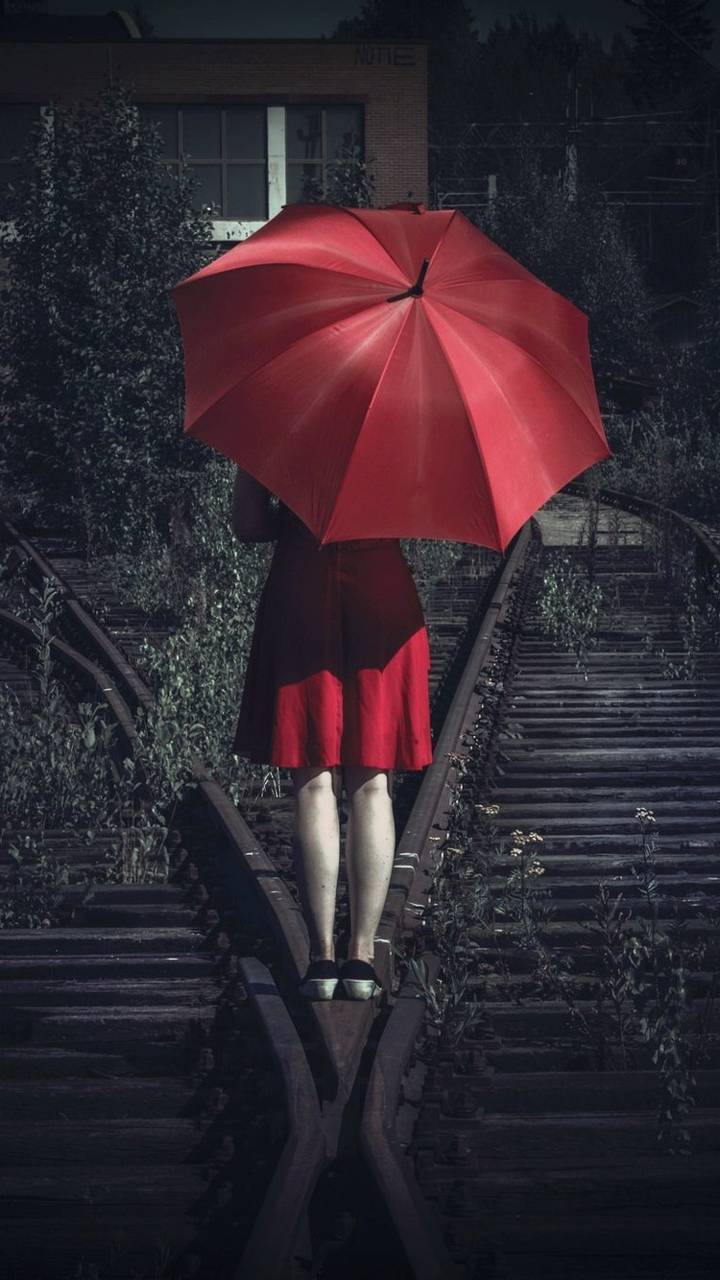 Girl With Umbrella Wallpapers Wallpaper Cave