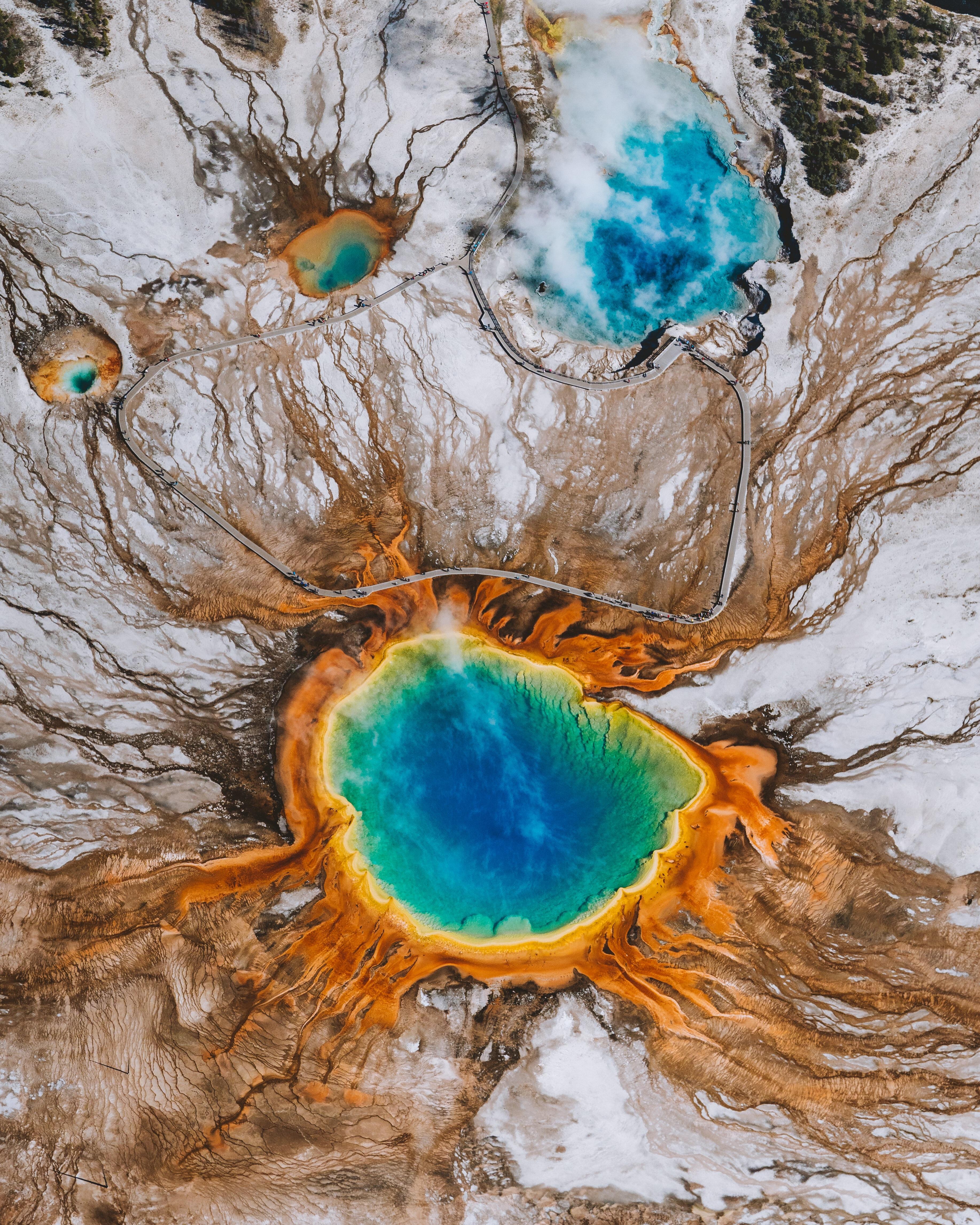Grand Prismatic Spring Sunset Wallpapers Wallpaper Cave