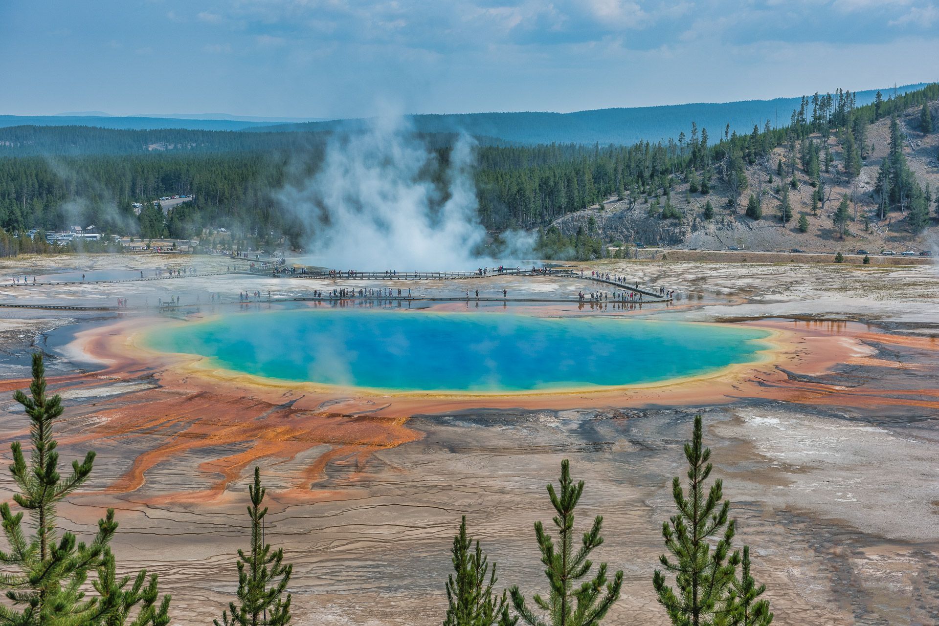 Grand Prismatic Spring Sunset Wallpapers Wallpaper Cave