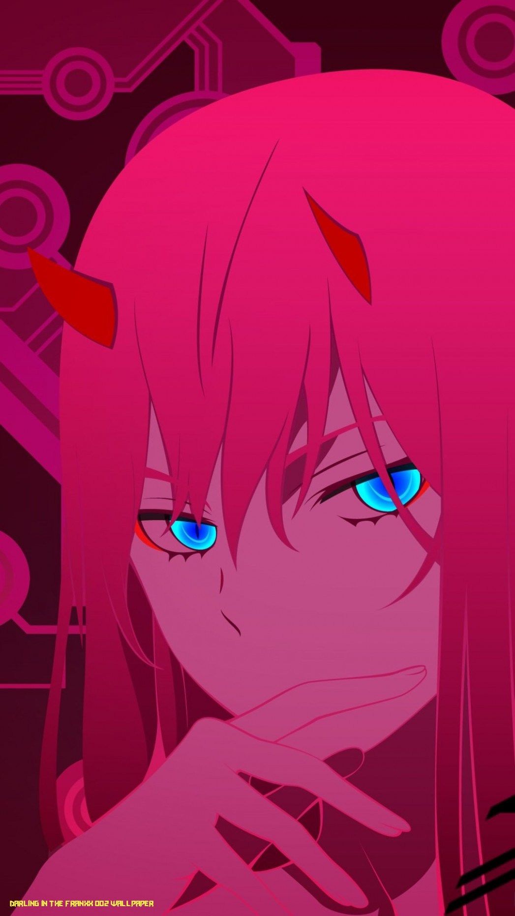 Zero Two Wallpaper 4k Dark Background