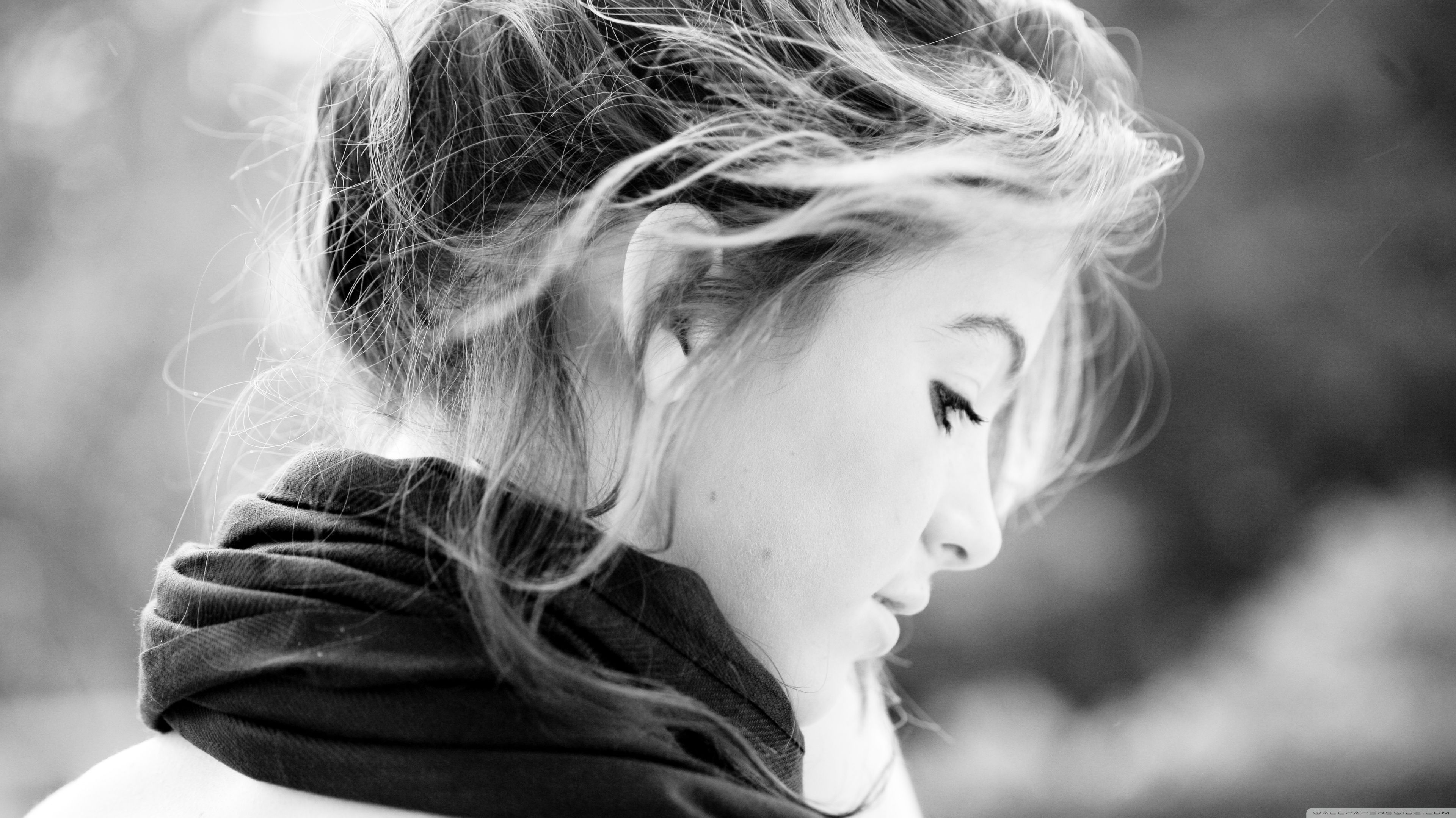 Black And White Girl 4k Wallpapers Wallpaper Cave