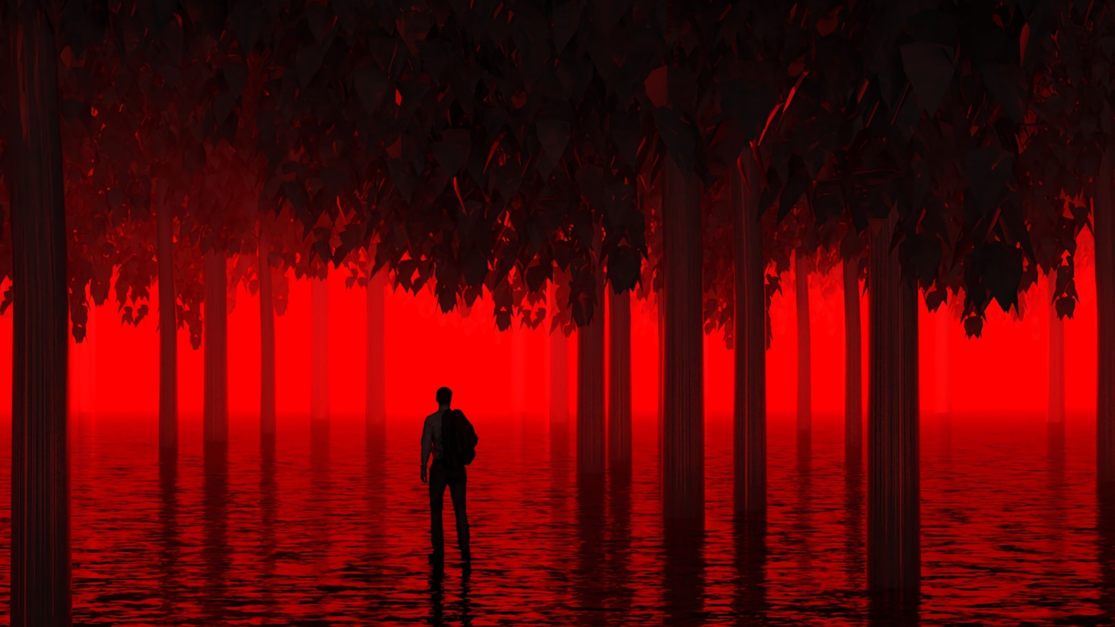 Red Forest Wallpapers Wallpaper Cave