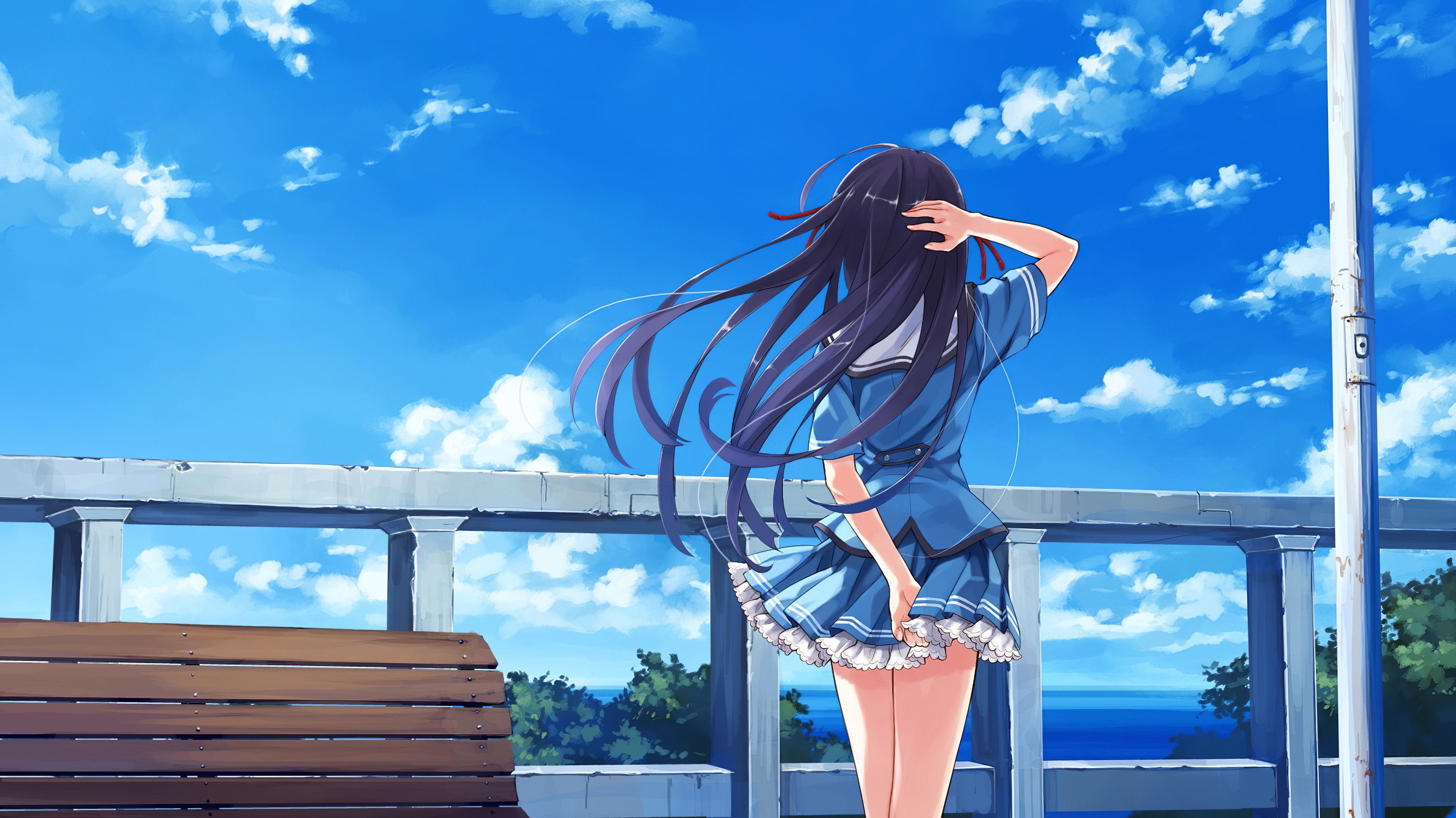 Blue Sky Anime Wallpapers Wallpaper Cave