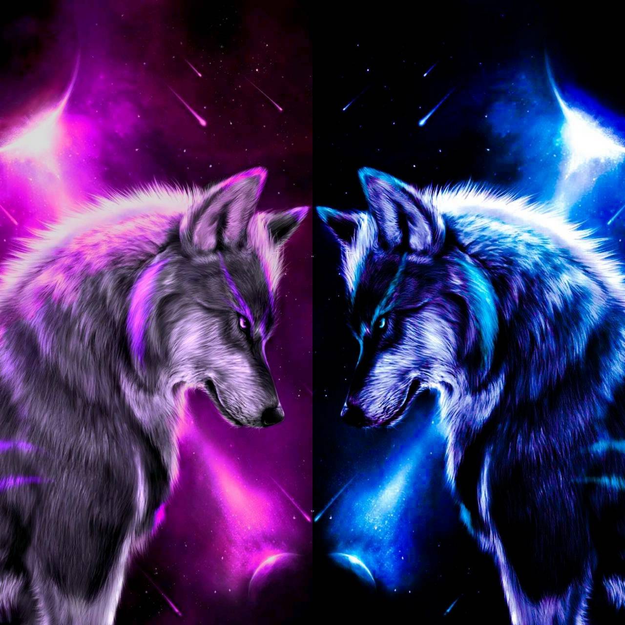 Purple Wolf Wallpapers Wallpaper Cave