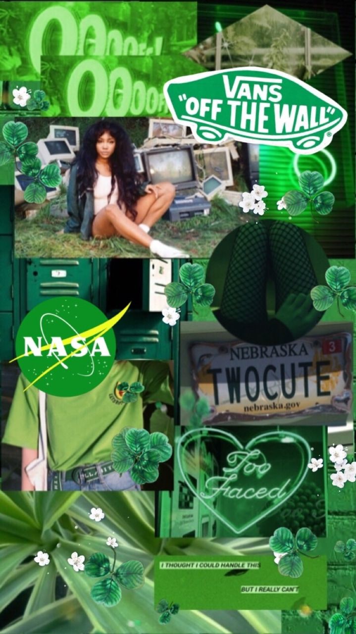 Green Aesthetic Wallpaper Collage