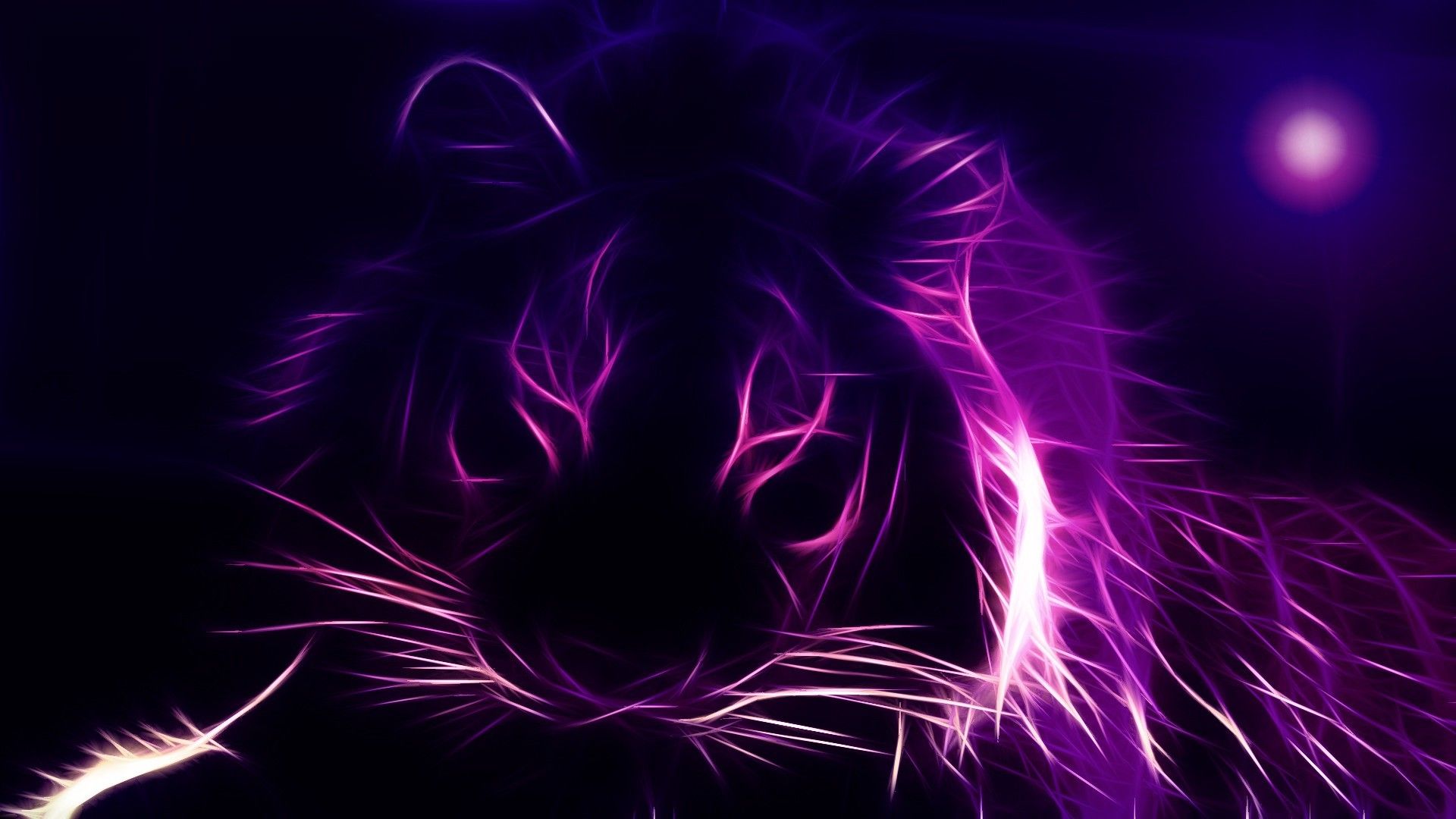 3d Purple Tiger Wallpaper