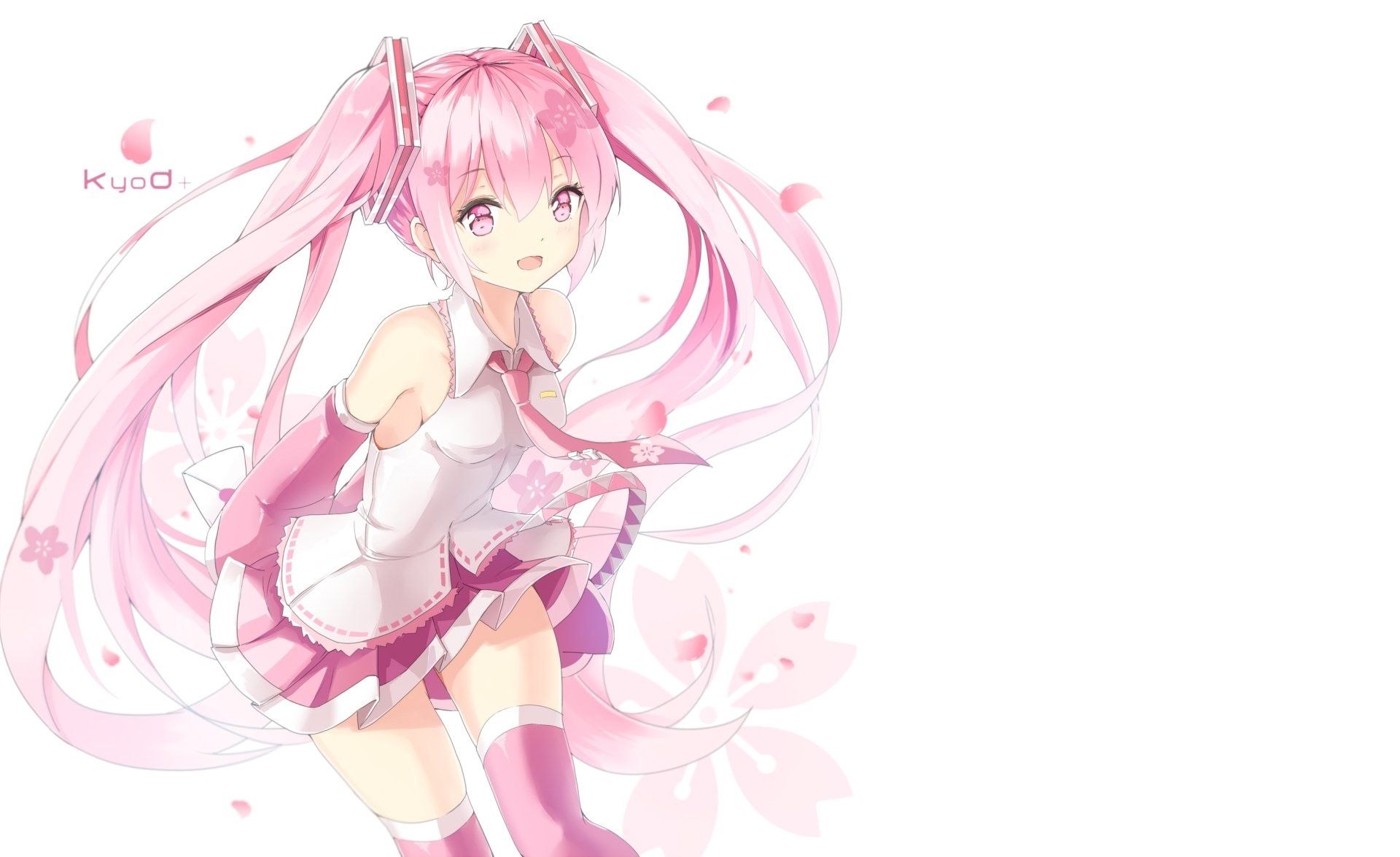 Pink Miku Desktop Wallpapers Wallpaper Cave