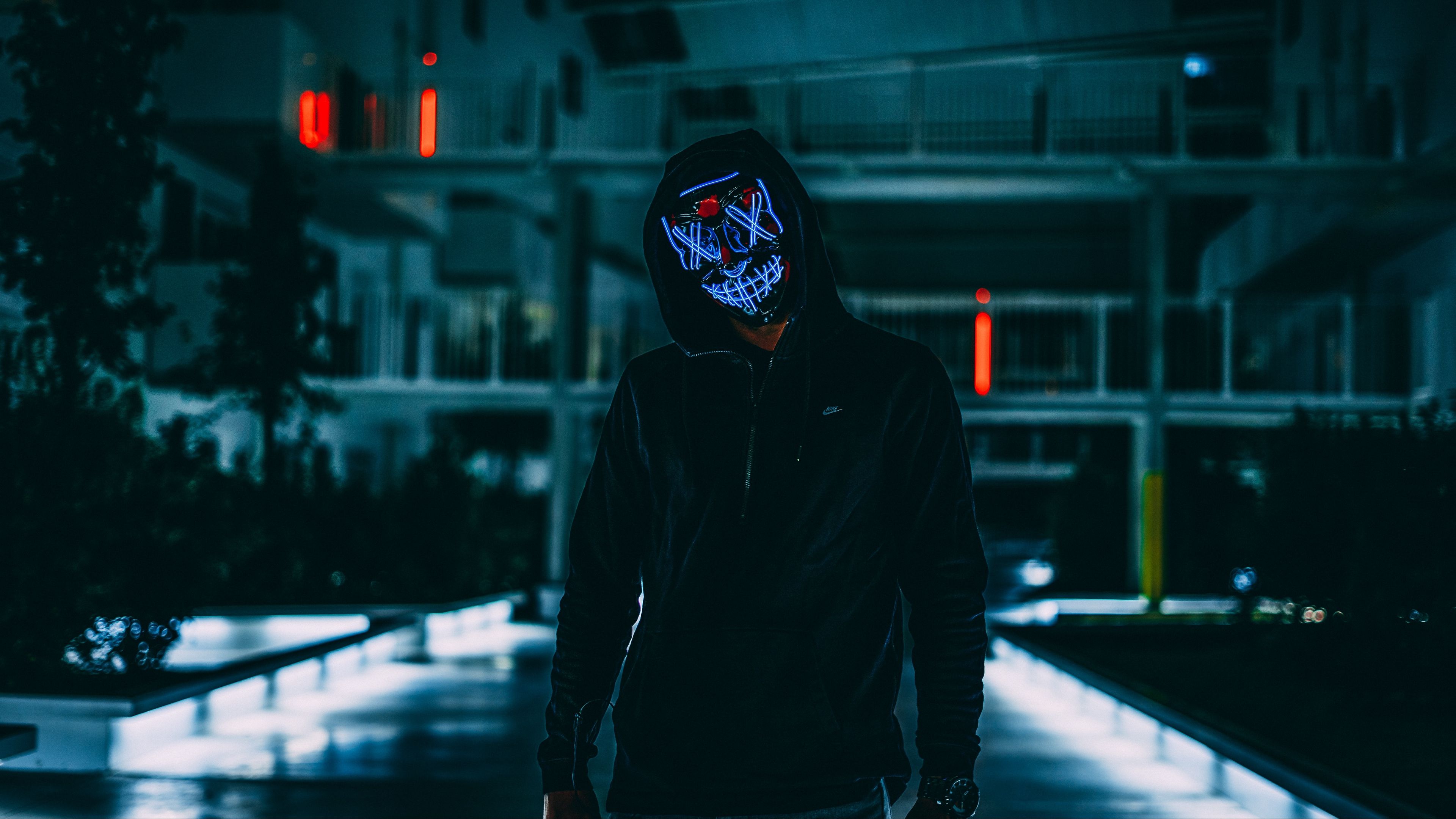 4k Ultra HD Neon Mask Boy Wallpapers Wallpaper Cave