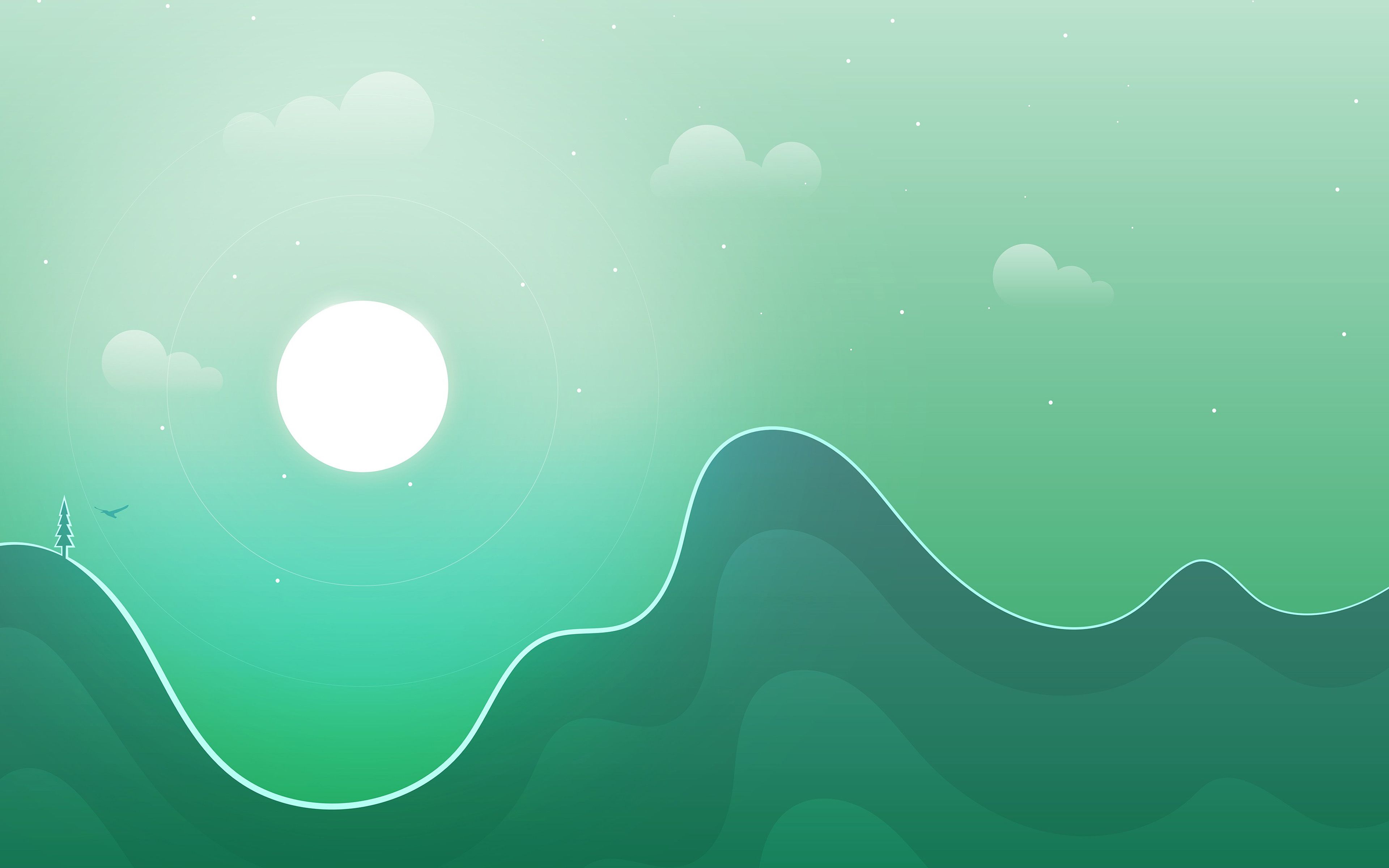 Green Moon Wallpapers Wallpaper Cave