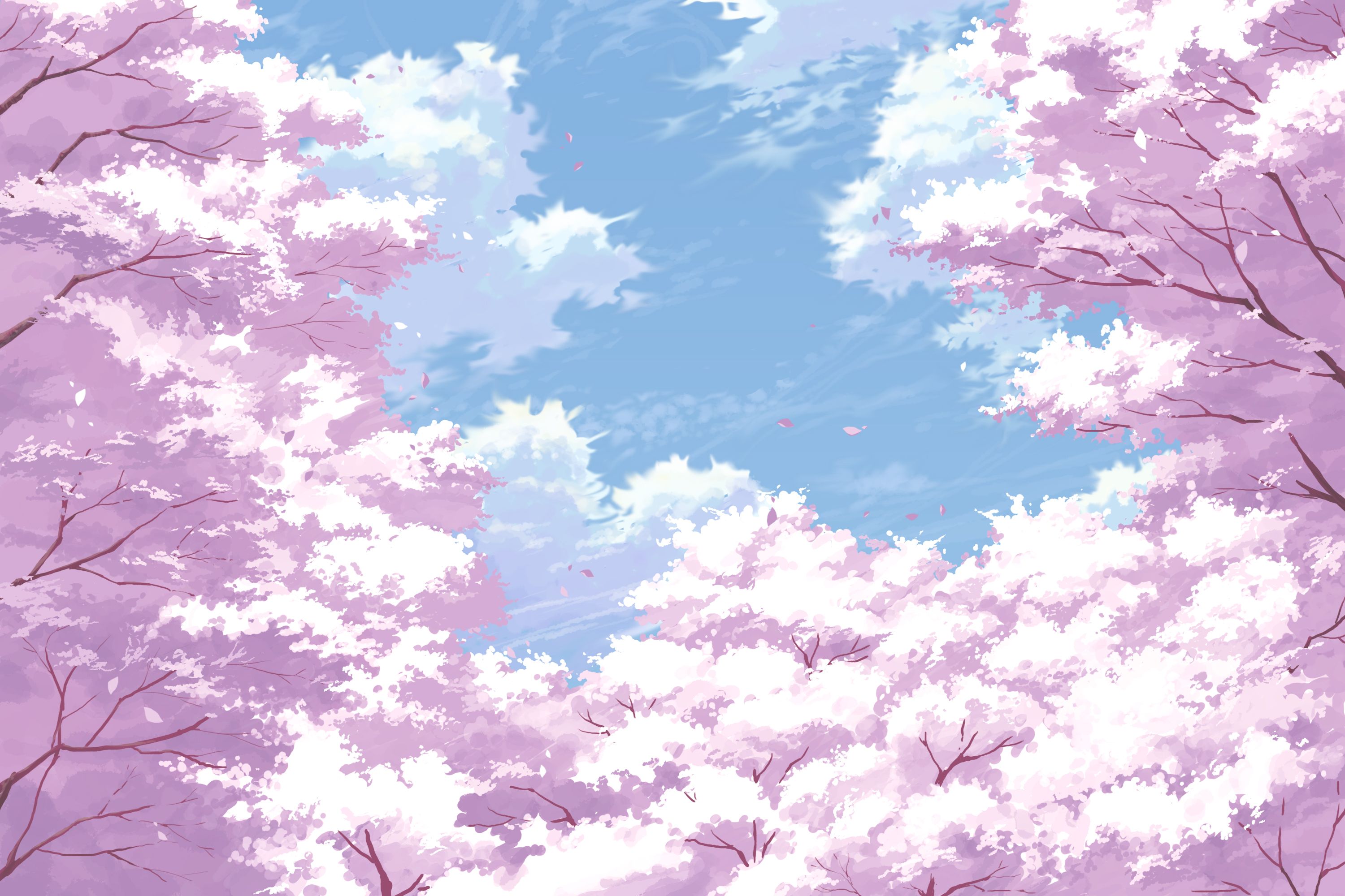 Pink Anime Tree Wallpapers Wallpaper Cave
