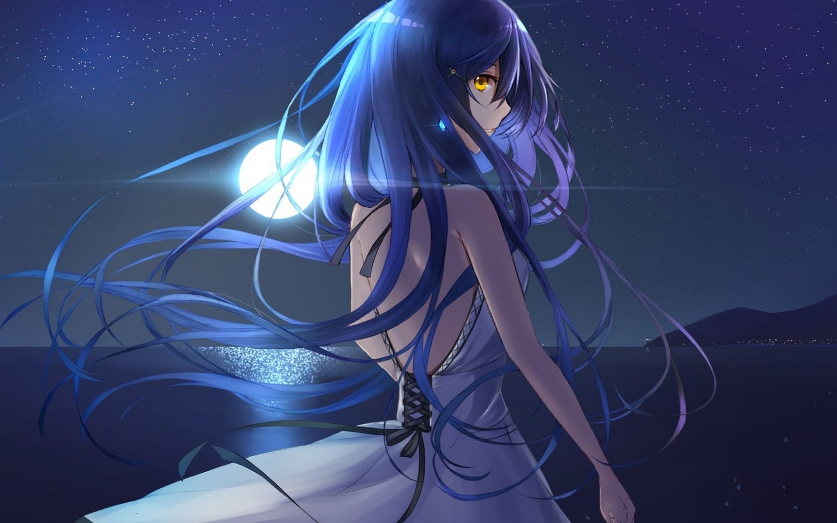 Blue Anime Girl Wallpapers Wallpaper Cave