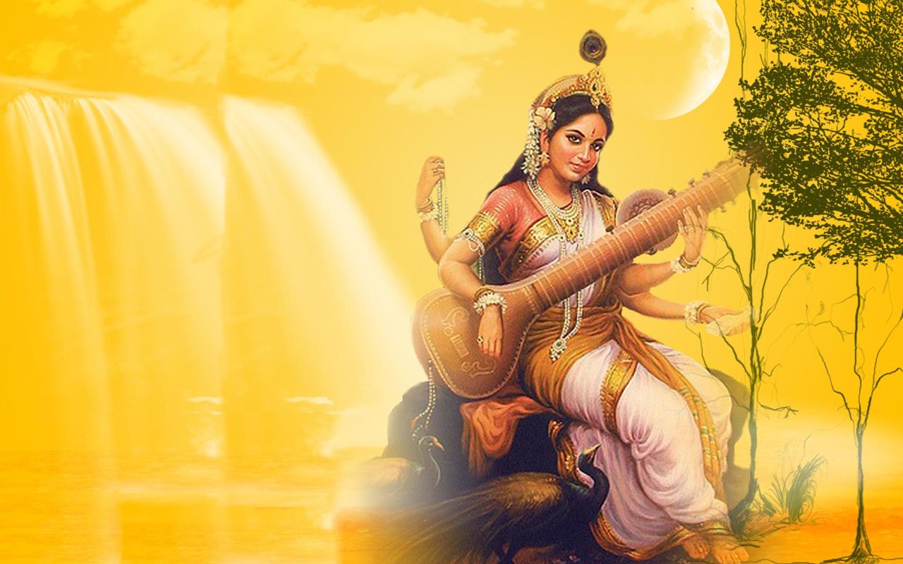 Maa Saraswati Wallpapers Wallpaper Cave