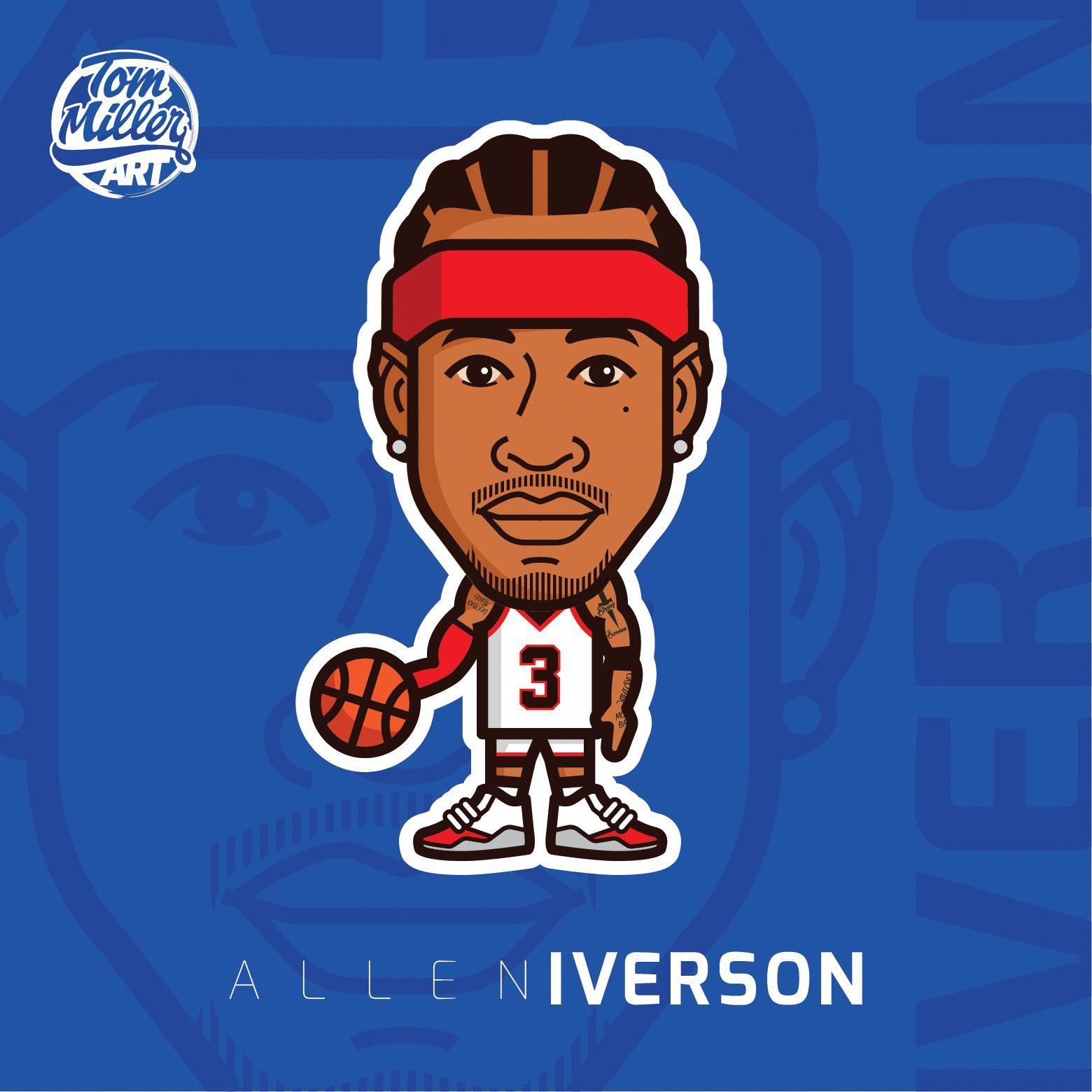 Allen Iverson Cartoon Wallpapers Wallpaper Cave
