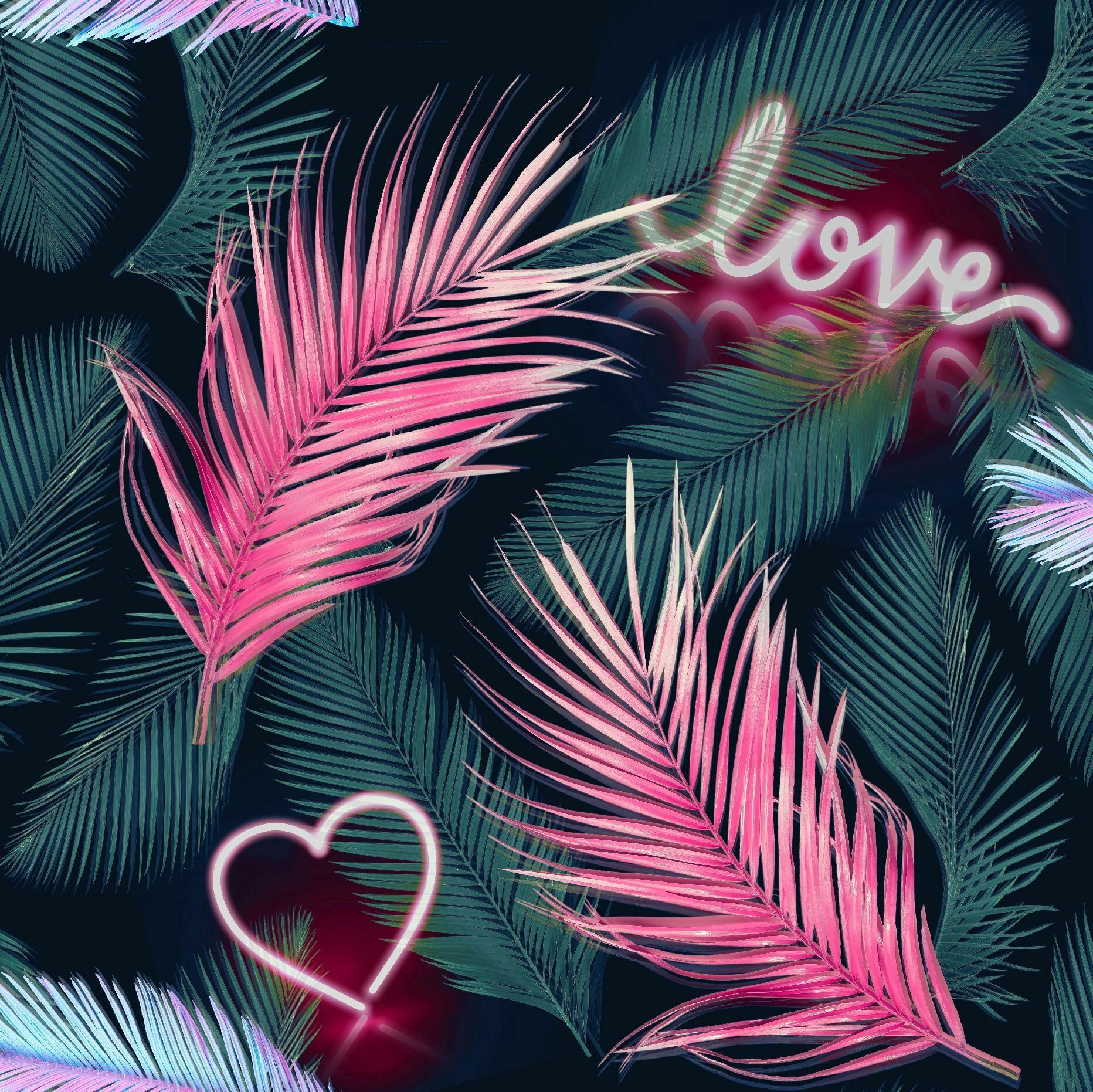 Neon Love Wallpapers Wallpaper Cave