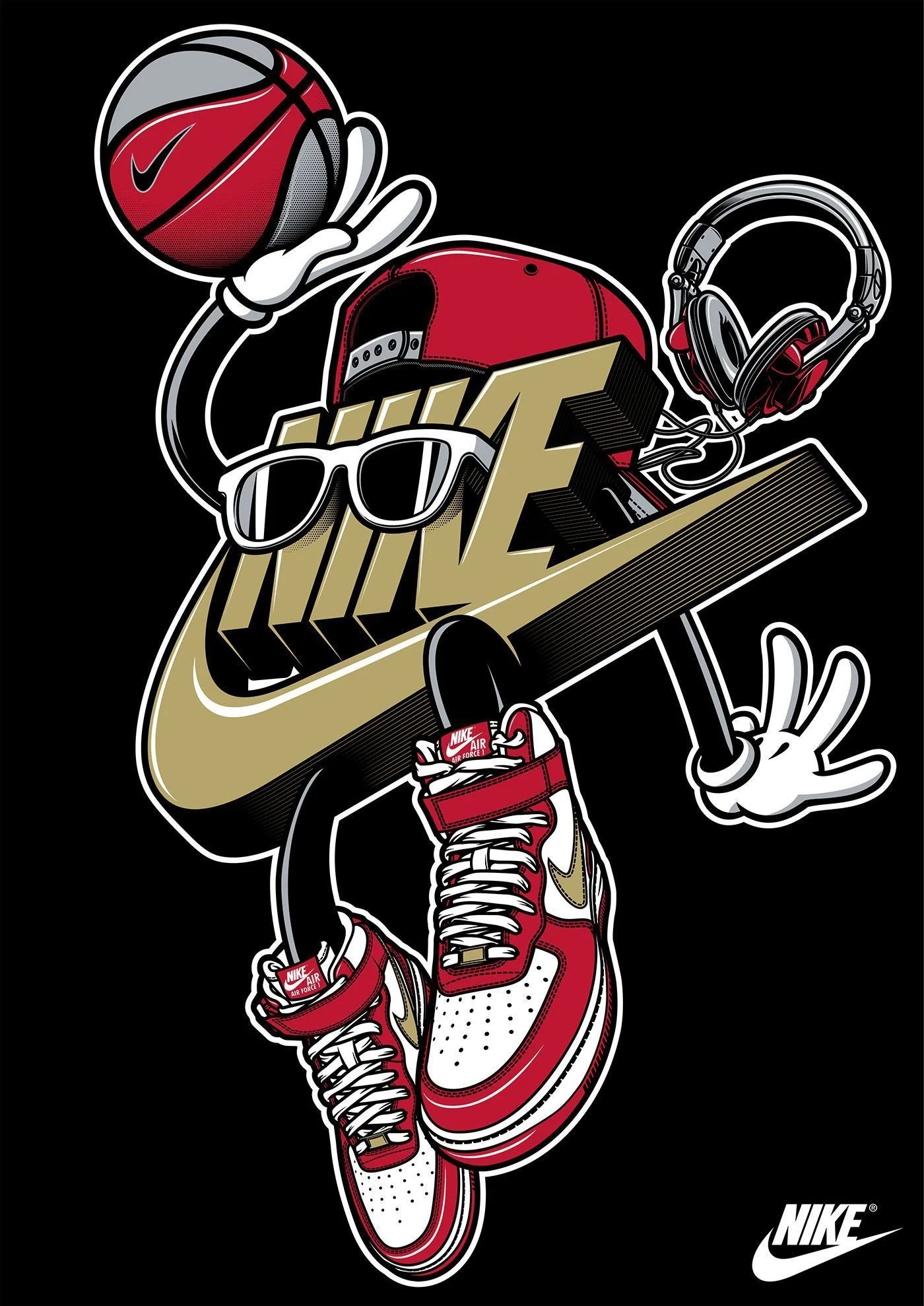 Nike Cartoon Wallpapers Wallpaper Cave
