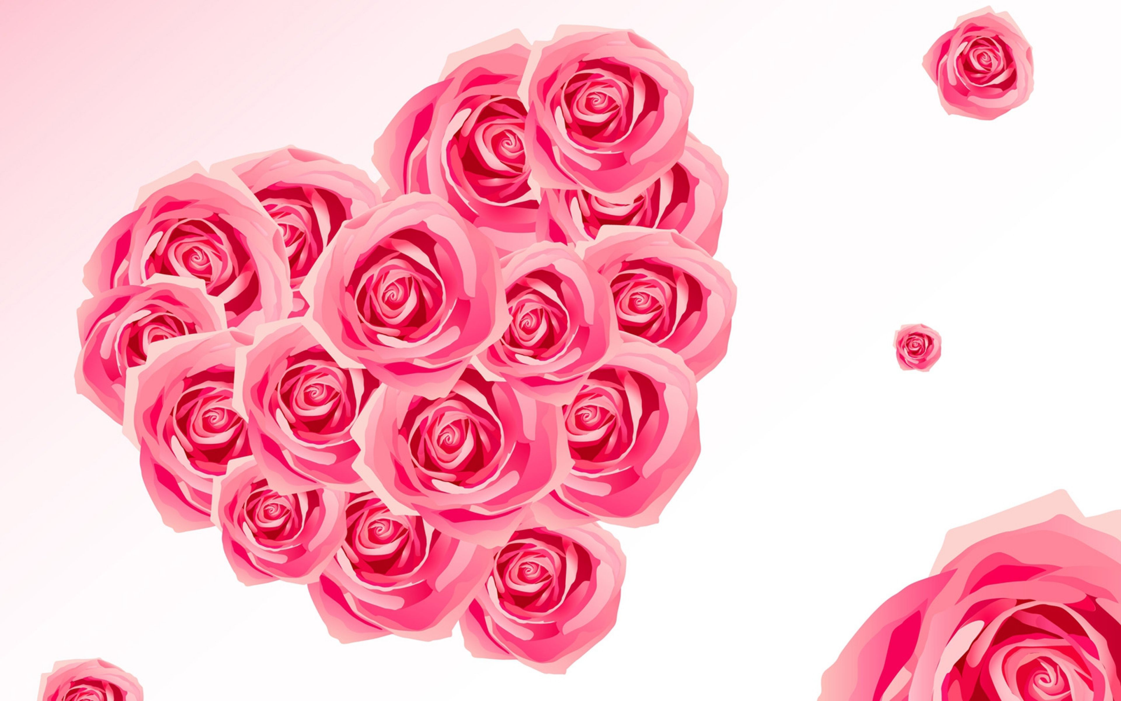 Pink Heart Flower Wallpapers Wallpaper Cave