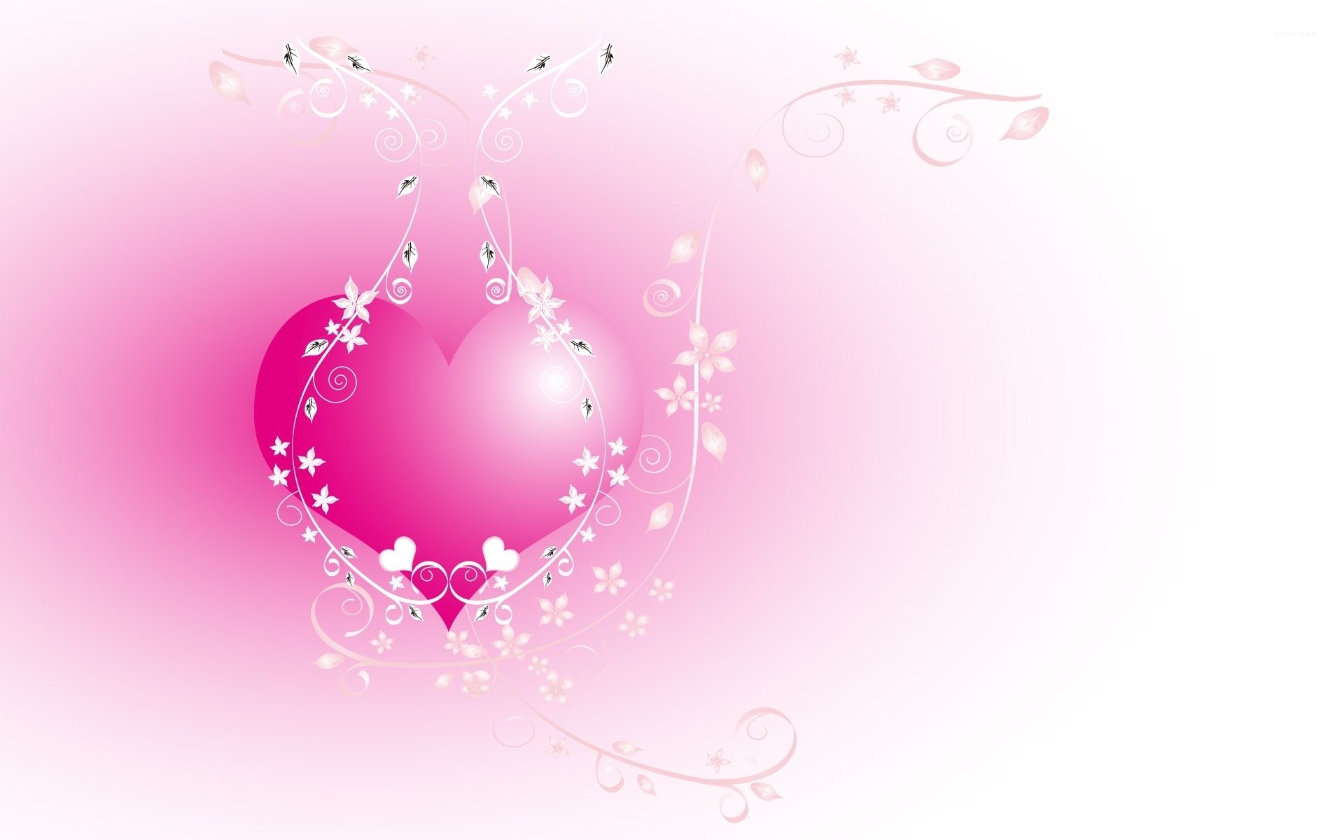 Pink Heart Flower Wallpapers Wallpaper Cave