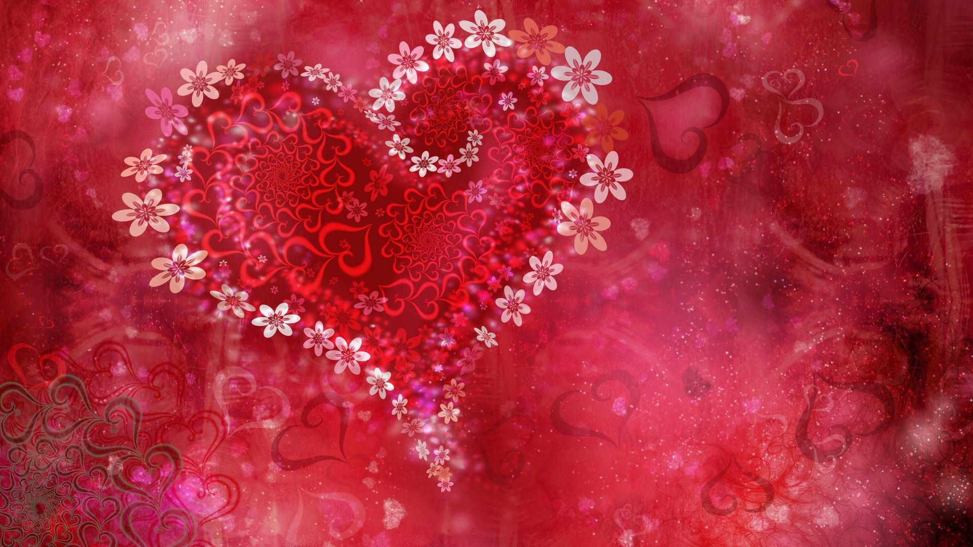 Pink Heart Flower Wallpapers Wallpaper Cave