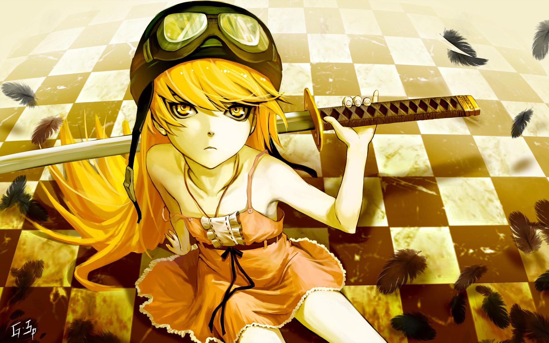 Yellow Anime Girl Wallpapers Wallpaper Cave