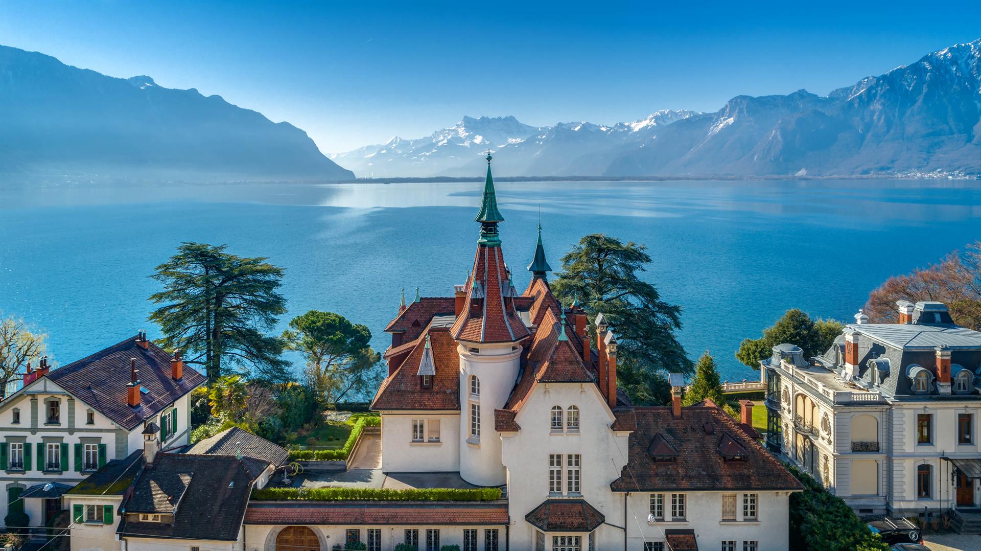 Montreux Lake Switzerland Wallpapers Wallpaper Cave