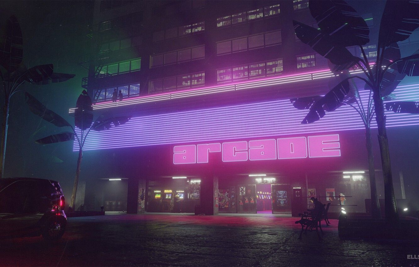 Retro Night Desktop Wallpapers Wallpaper Cave