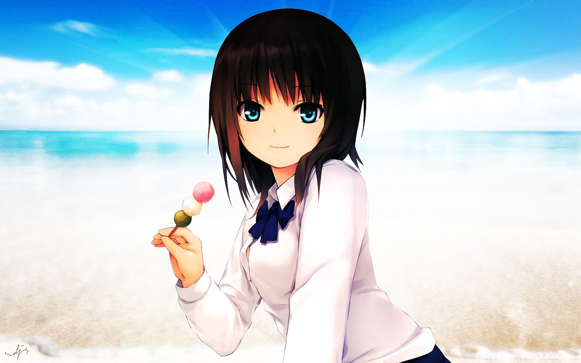 Anime Cute Girl School Short Hair Wallpapers Wallpaper Cave