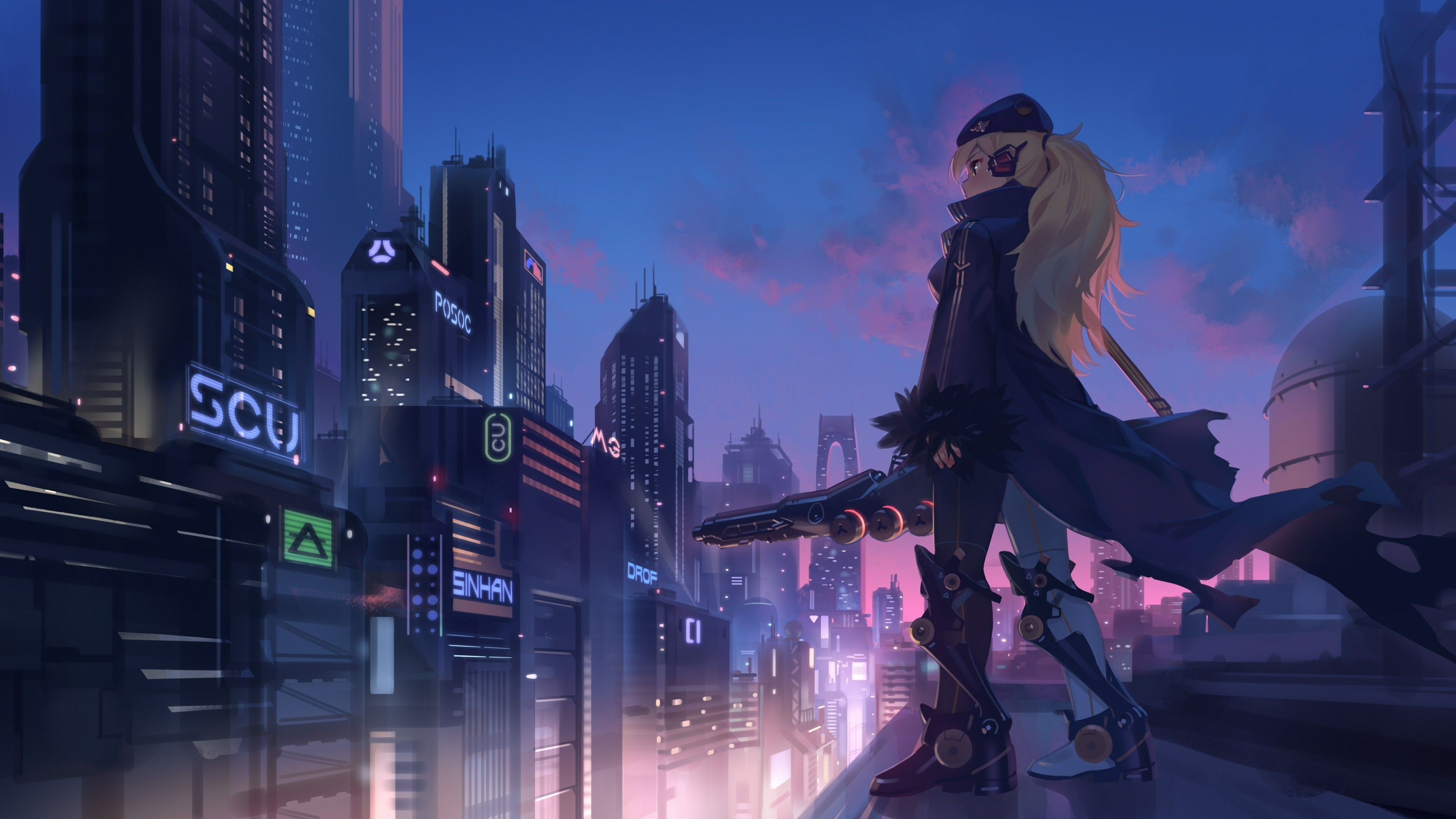 Anime Futuristic Scenery Wallpapers Wallpaper Cave