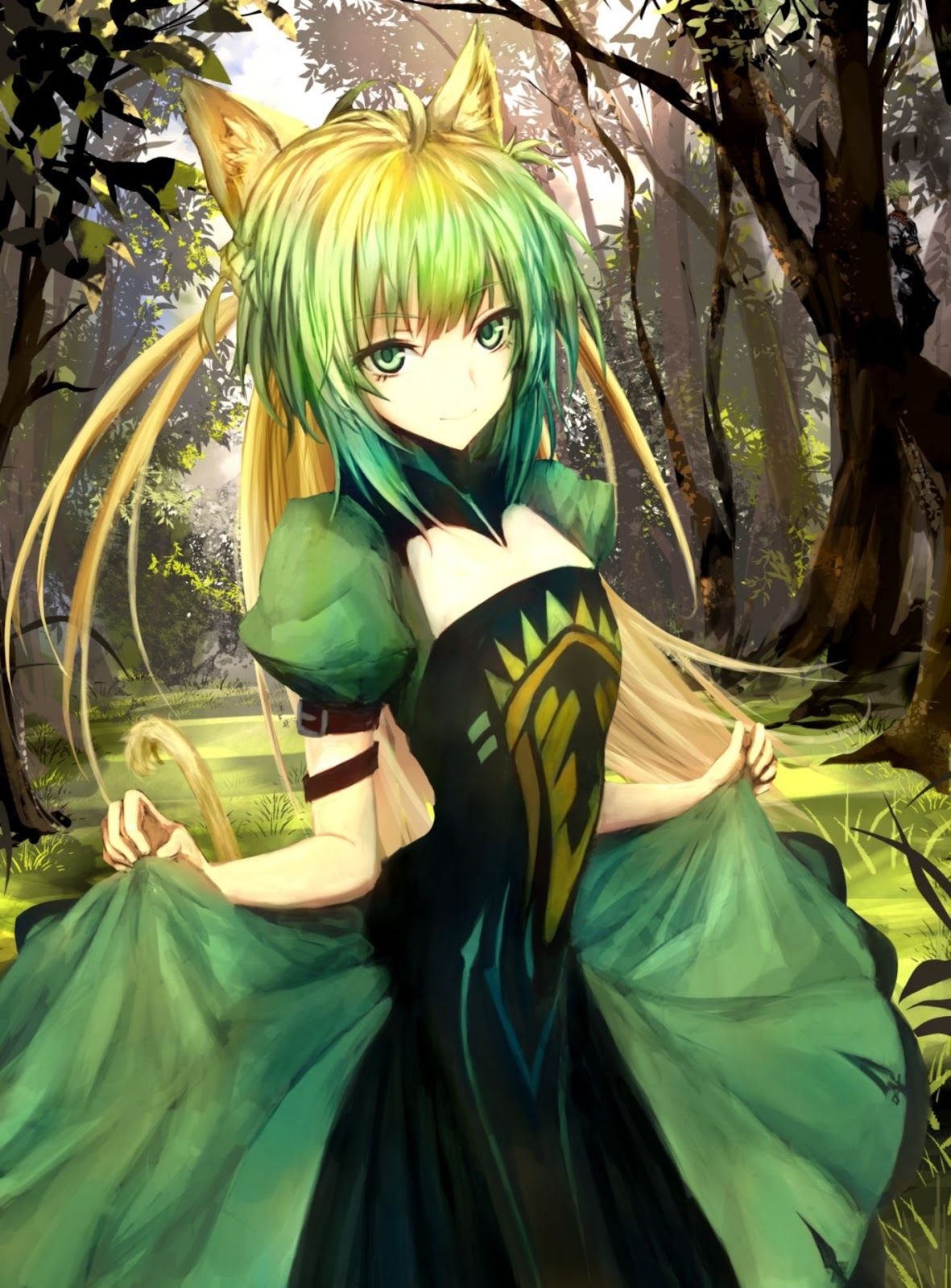 Anime Green Girl Wallpapers Wallpaper Cave