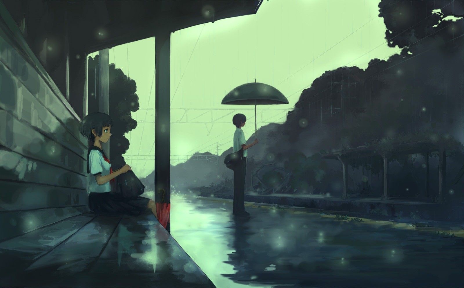 Rainy Anime Wallpapers Wallpaper Cave