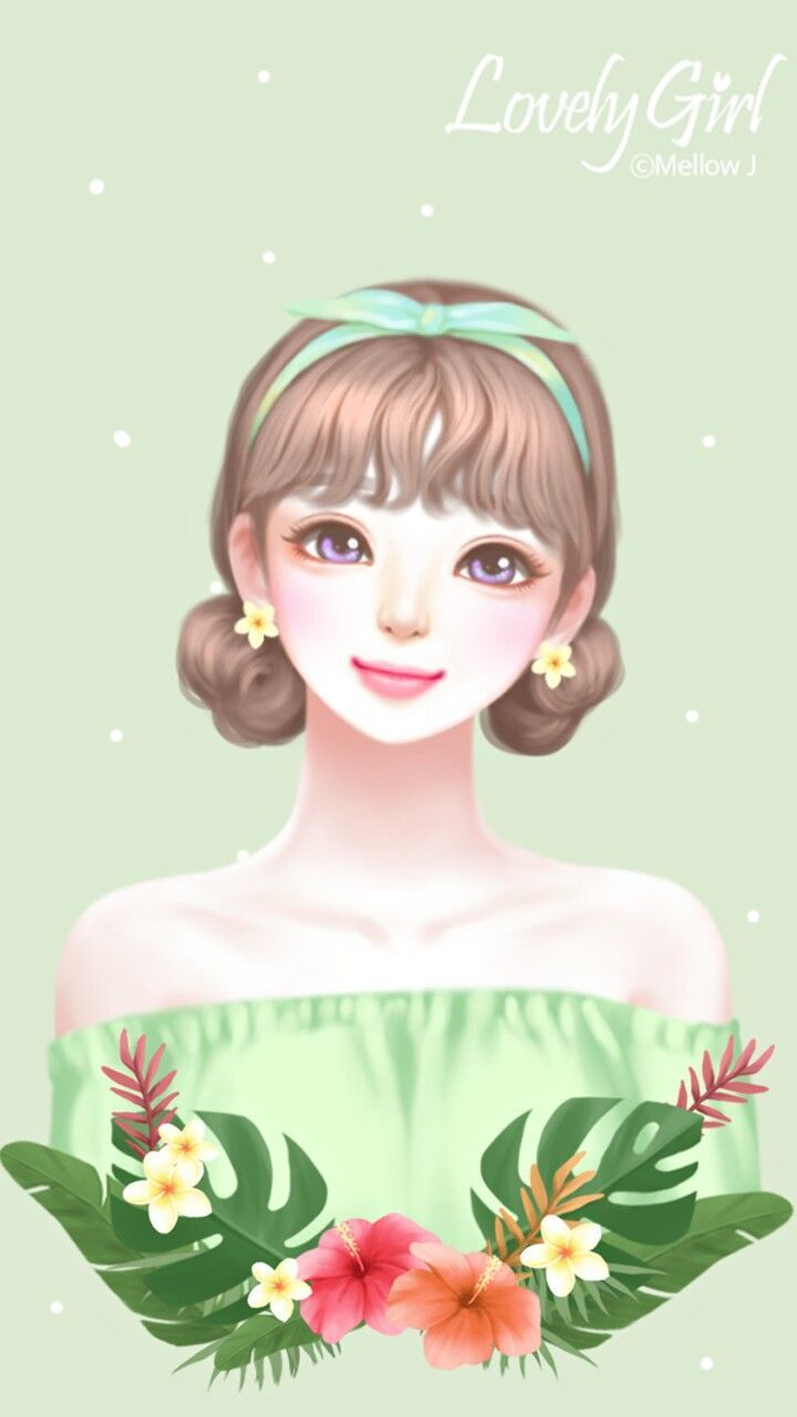 Cute Cartoon Korean Girl Wallpapers Wallpaper Cave