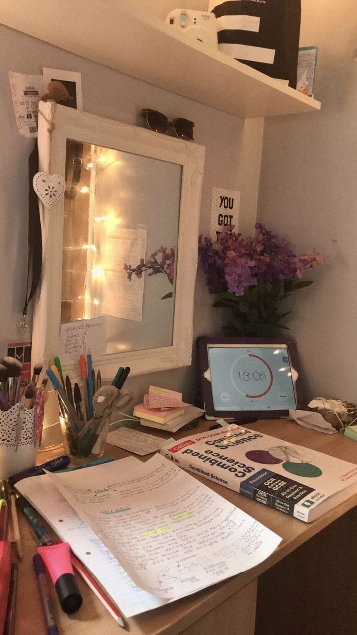 Aesthetic Study Table Wallpaper