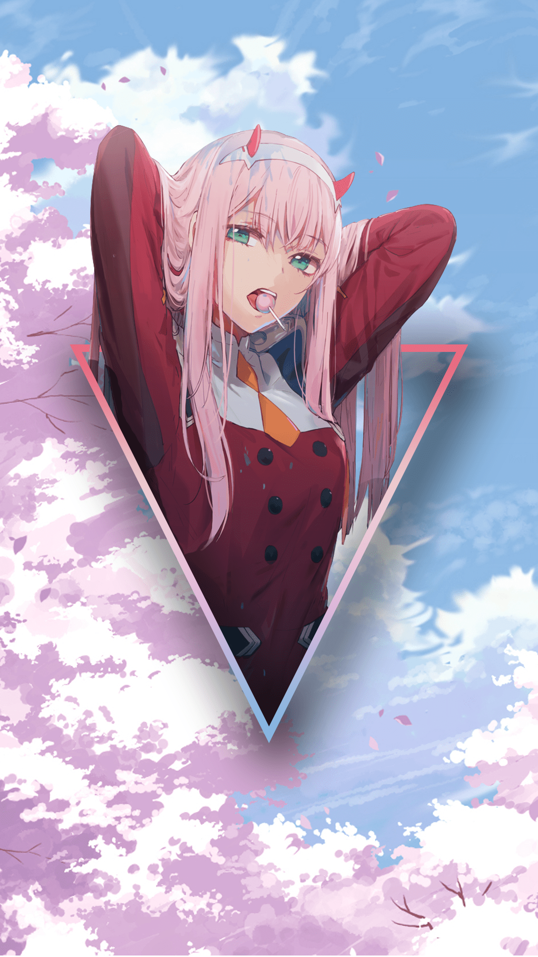 002 Wallpaper Phone Hd Iphone Hiro And Zero Two Wallpaper Phone