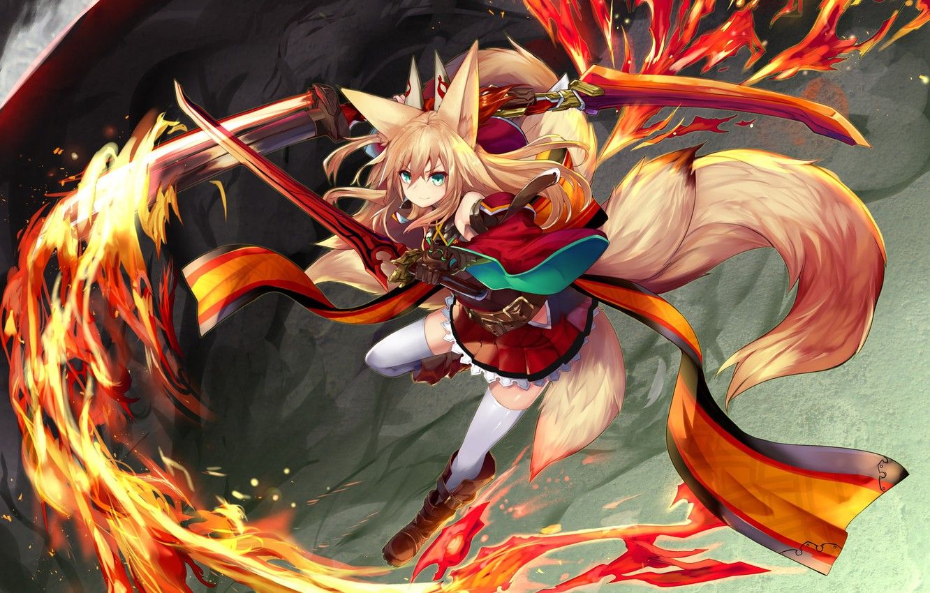 Fox Anime Girl Wallpapers Wallpaper Cave